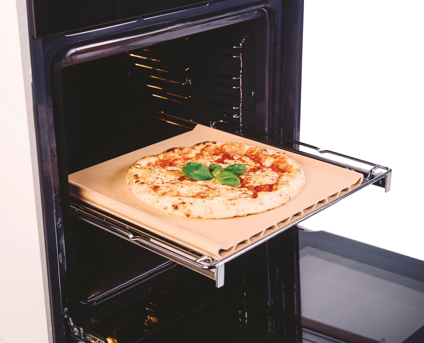 BAUKNECHT Pyrolyse Backofen »BBI7 310C PIZZA« mit 1-fach-Teleskopauszug mit Pyrolyse-Selbstreinigung Restaurant-Pizza daheim: 310°C Pizza-Funktion inkl. Pizzastein
