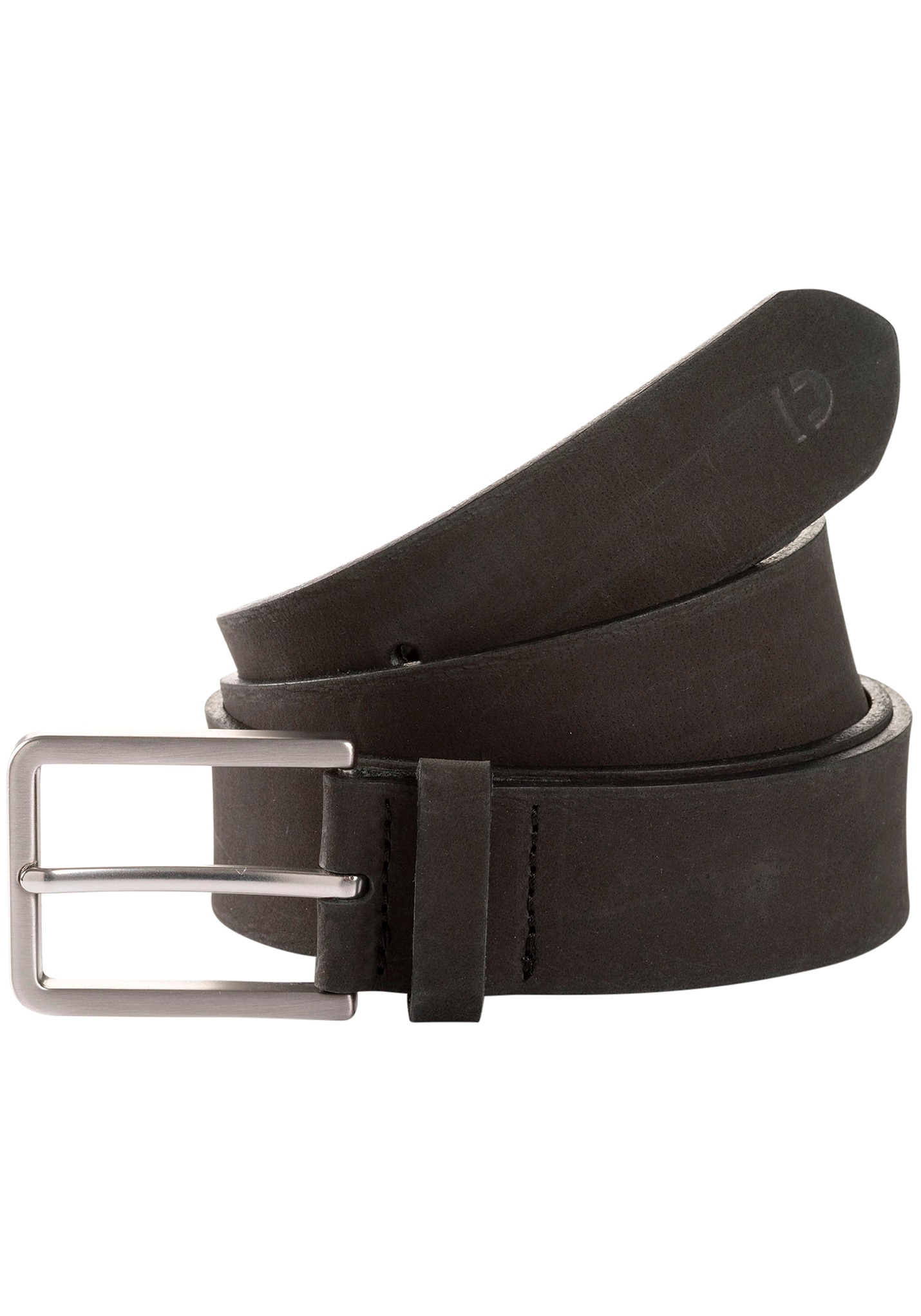 TOM TAILOR Denim Ledergürtel »TTDCHARLIE«, 3.5 cm breiter Herrengürtel, Denim Look, Veloursleder