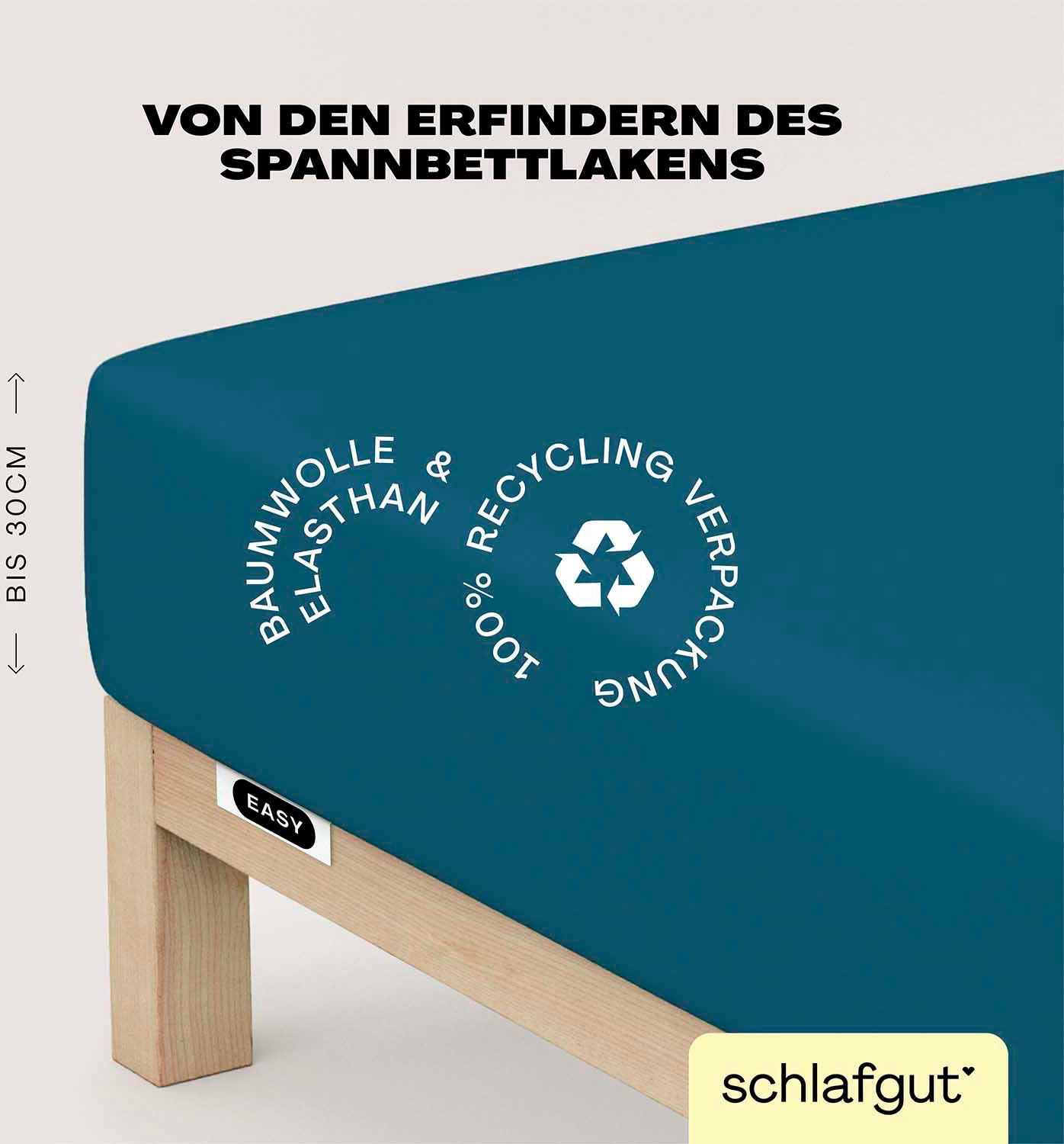 Schlafgut Spannbettlaken »EASY Jersey Elasthan«, MADE IN GREEN by OEKO-TEX®