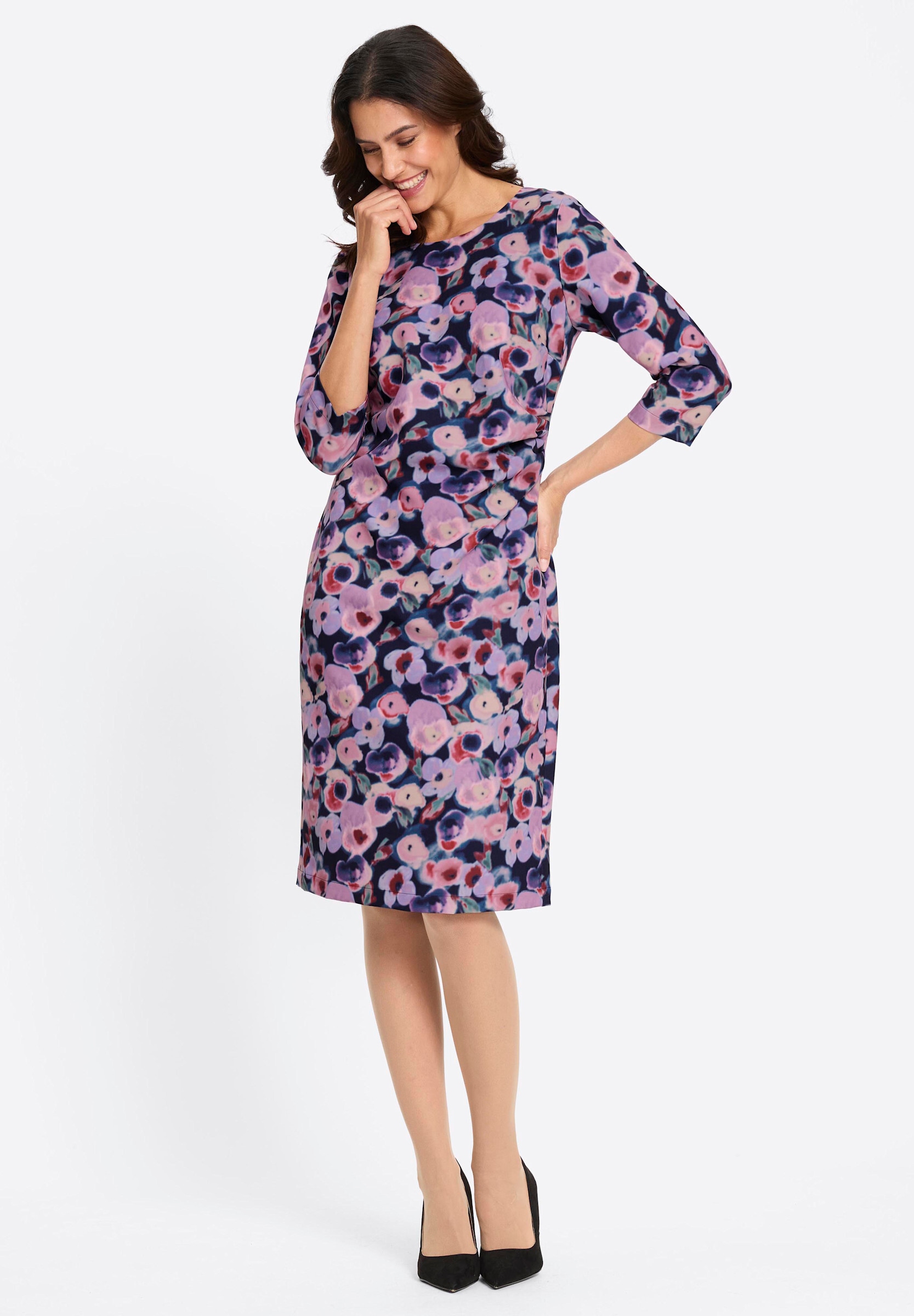 Witt Jerseykleid »Druck-Kleid Etuikleid mit Falten an der Taille« Ohne Taschen
