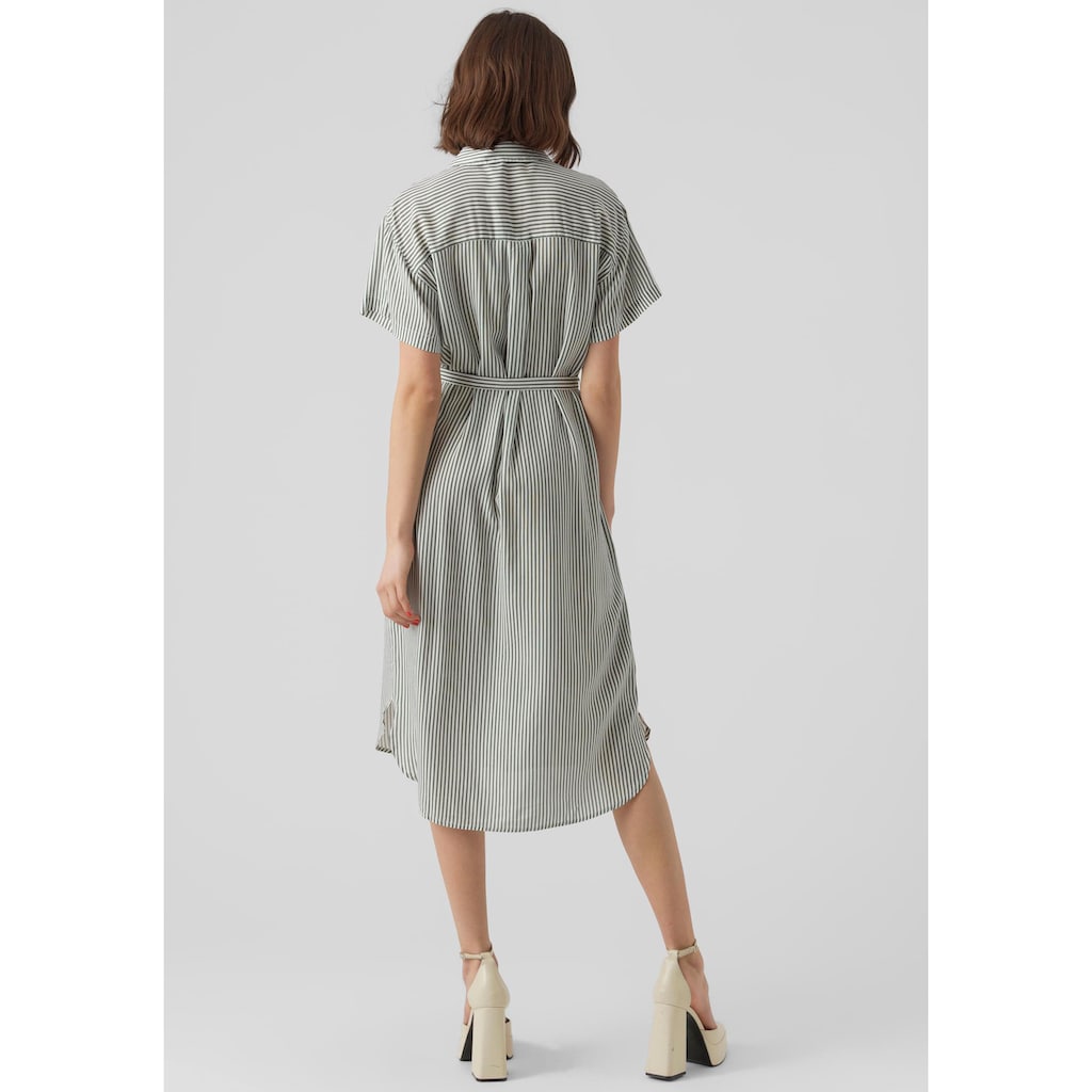 Vero Moda Hemdblusenkleid »VMBUMPY SS CALF SHIRT DRESS NOOS«