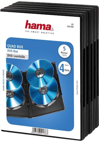 Hama DVD-Hülle »DVD-Leerhülle Quad Box, 5er-Pack, Schwarz« kaufen