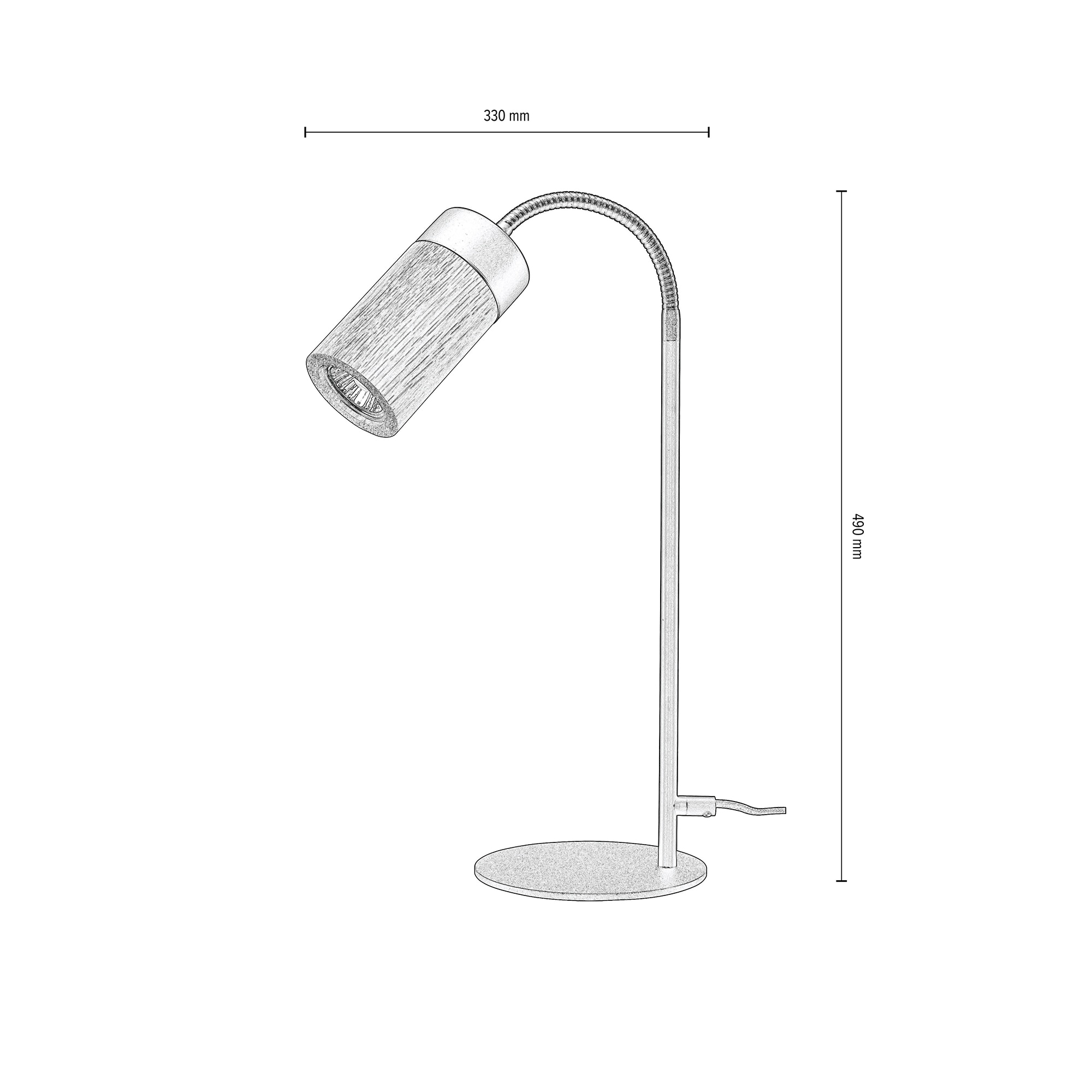 BRITOP LIGHTING flammig-flammig, | Jahren Metall Eichenholz inkl., »ANNICK«, LED-Leuchtmittel online edles 1 kaufen XXL Arm, 3 Tischleuchte mit Garantie Flexibeler und