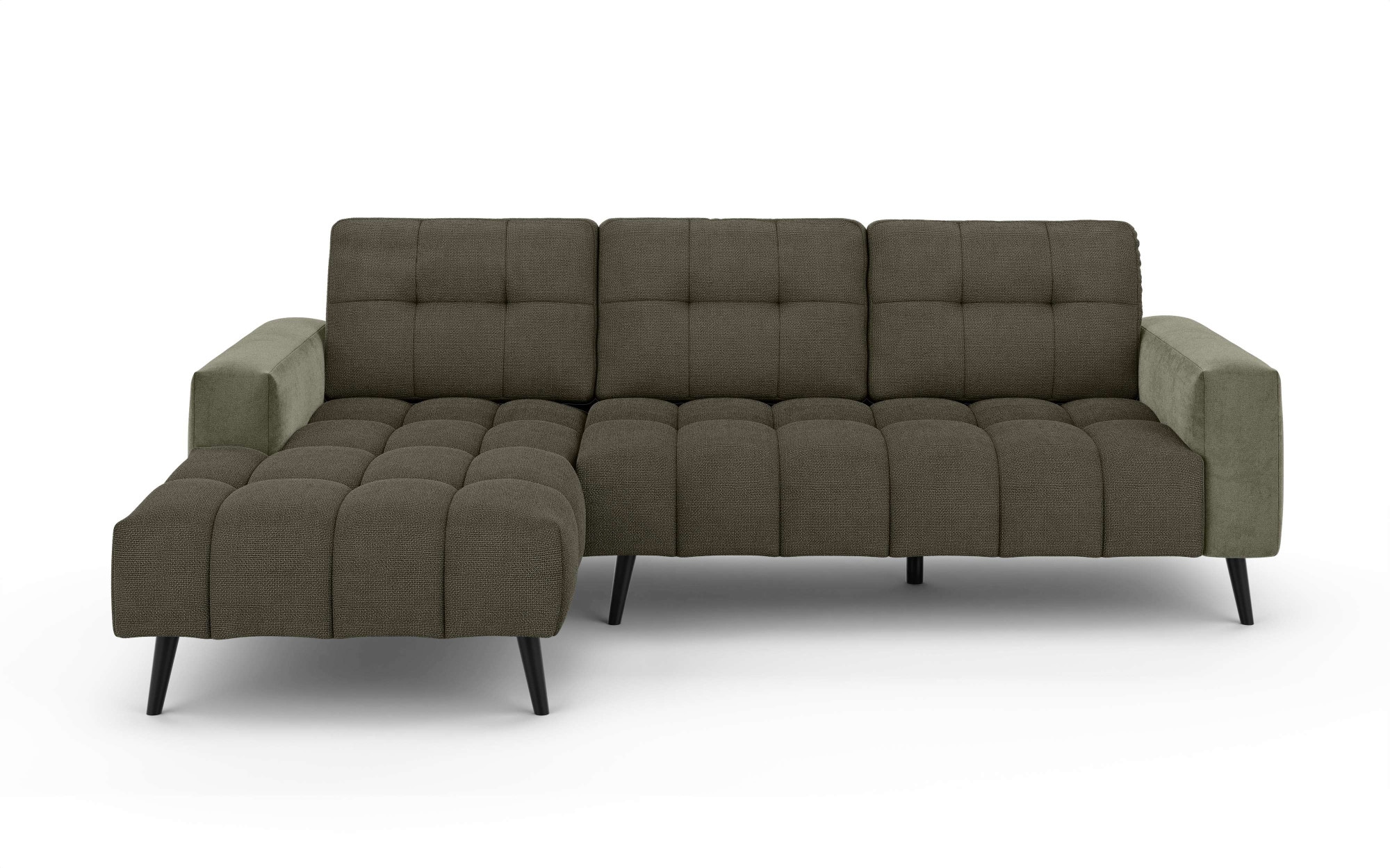 Home affaire Ecksofa »SERINE mit Recamiere rechts/links bestellbar, Maße B/H/T 253/91/161 cm« L-Form mit Wellenunterfederung, 3 Rückenkissen, ohne Bettfunktion