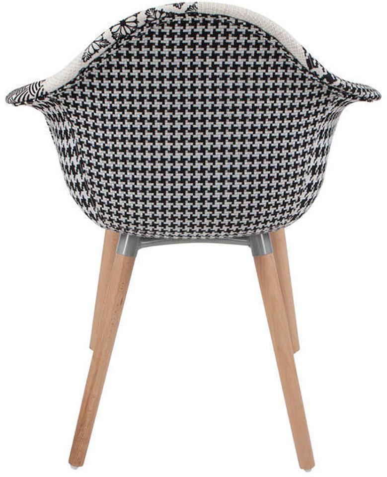 Kayoom Polsterstuhl »Stuhl Dave 110 2er-Set Multi, bequemer Stuhl mit Patchwork-Muster«, (Set), 2 St., stilvoll, elegant, elegante Naturholzbeine, attraktive Farbkombination