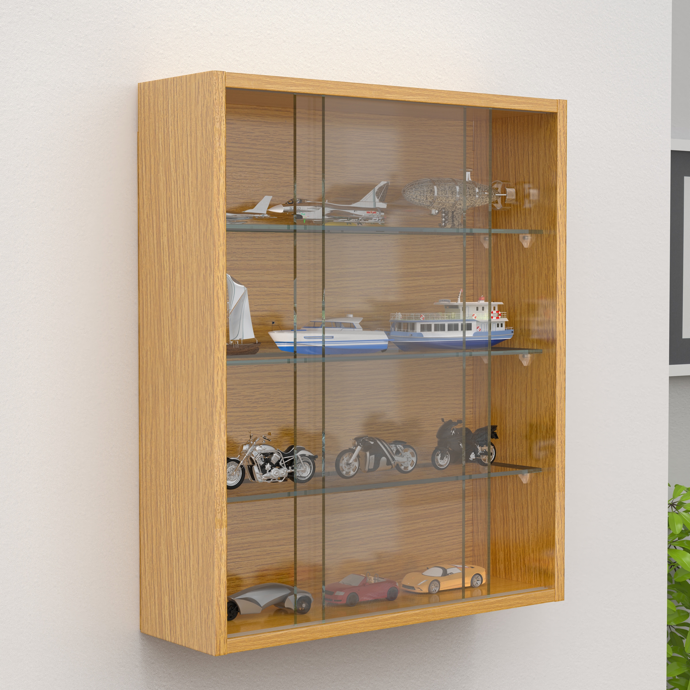 VCM Wandregal »Hängevitrine Wandvitrine Sammel Deko Drivalo M« 1 Stk. tlg.