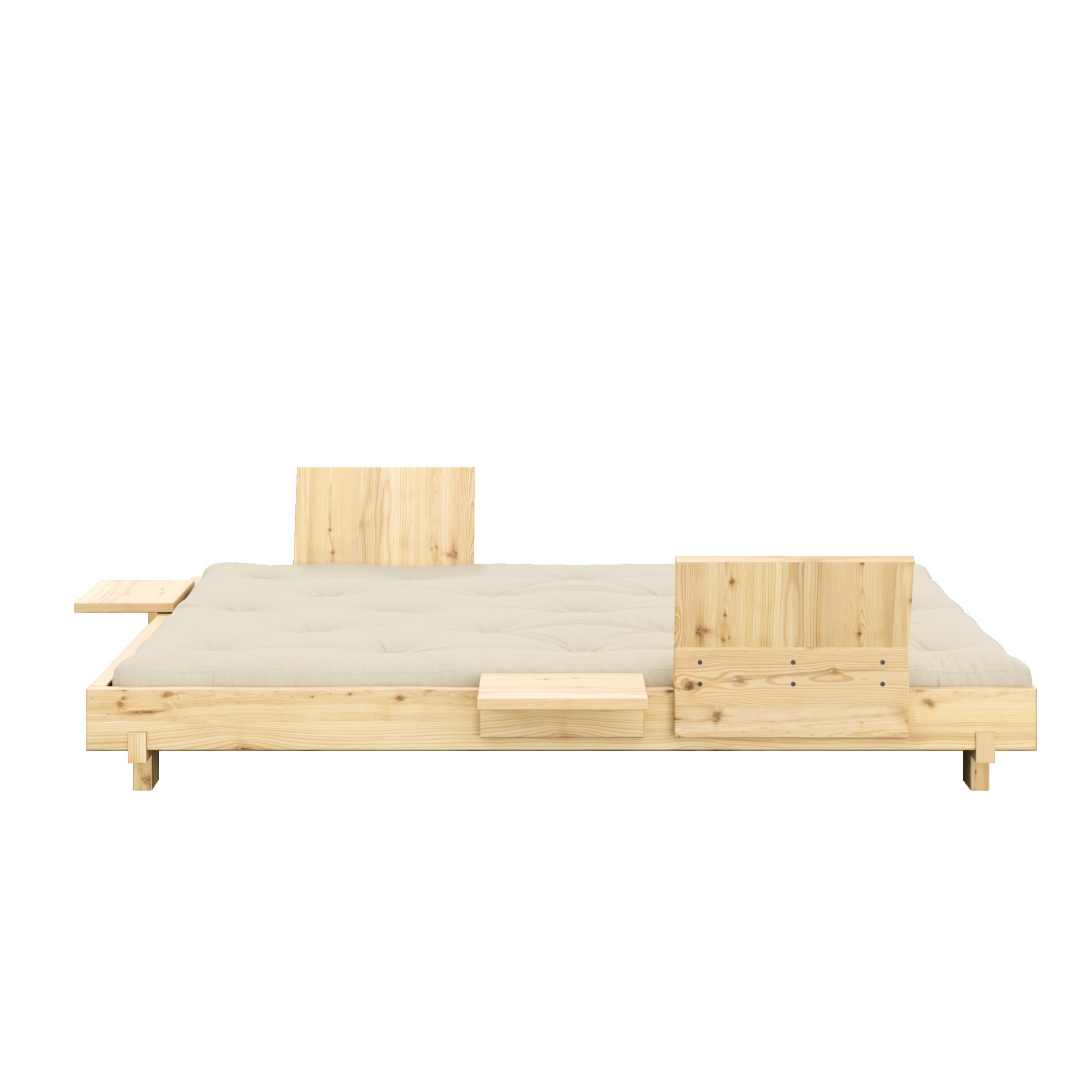 Karup Design Bett »Social Sofa Bed, mit verstellbarem Zubehör, inkl Matratze & Lattenrost«, Bett wahlweise mit 2 oder 4 Rückenlehnen und 2 Ablagen. Mit Matratze