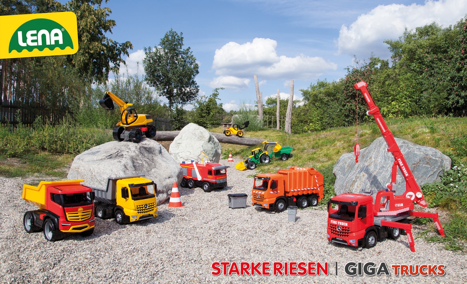 Lena® Spielzeug-Müllwagen »GIGA TRUCKS, Müllwagen«, Made in Europe