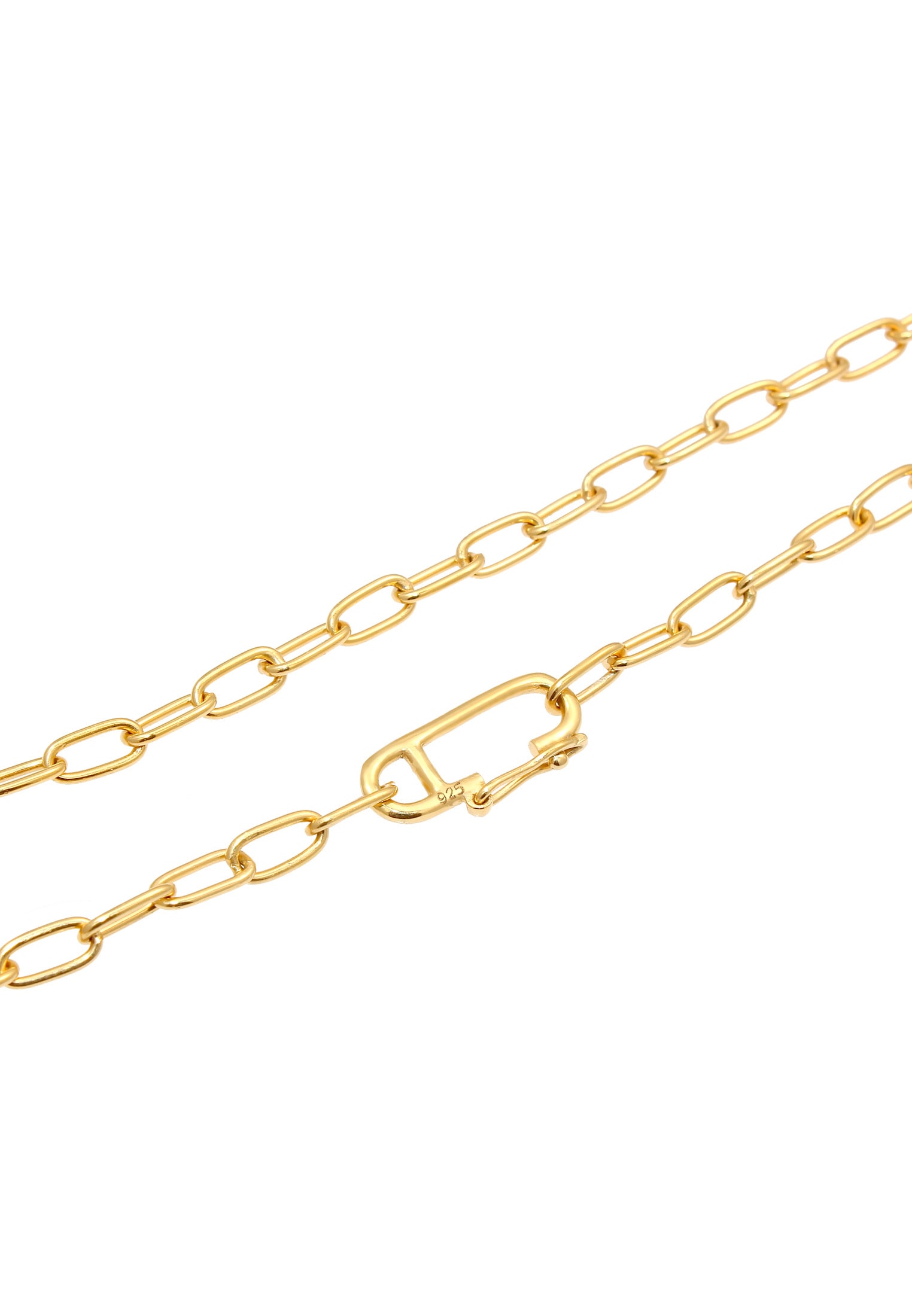 Elli Kette mit Anhänger »Halskette Gliederkette Oval Verstellbar Basic 925 Silber«