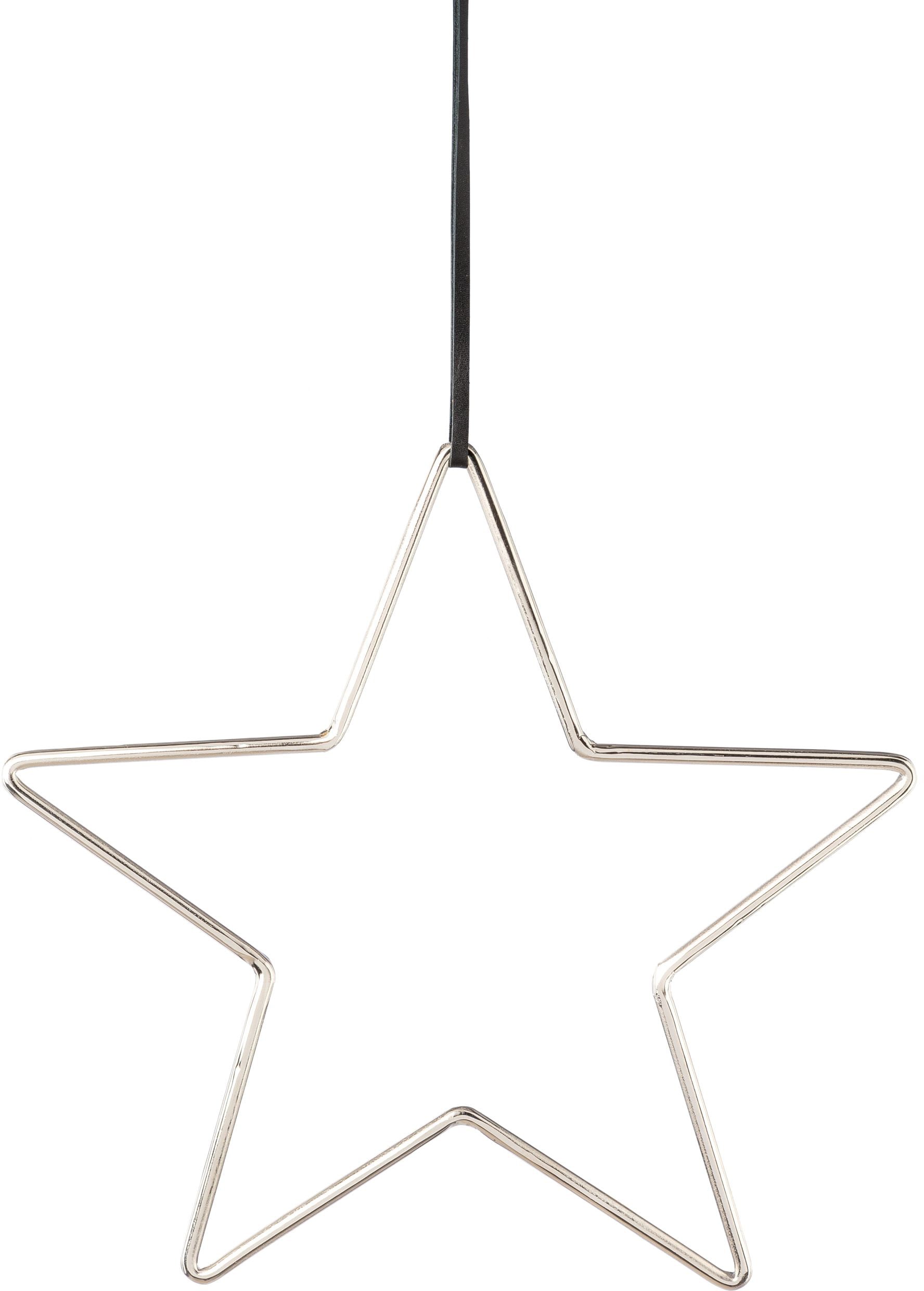 Creativ deco Dekostern »Weihnachtsstern, Weihnachtsdeko«, (2 St.), aus Aluminium, Hängedekoration, 2er Set, Ø ca. 21 cm