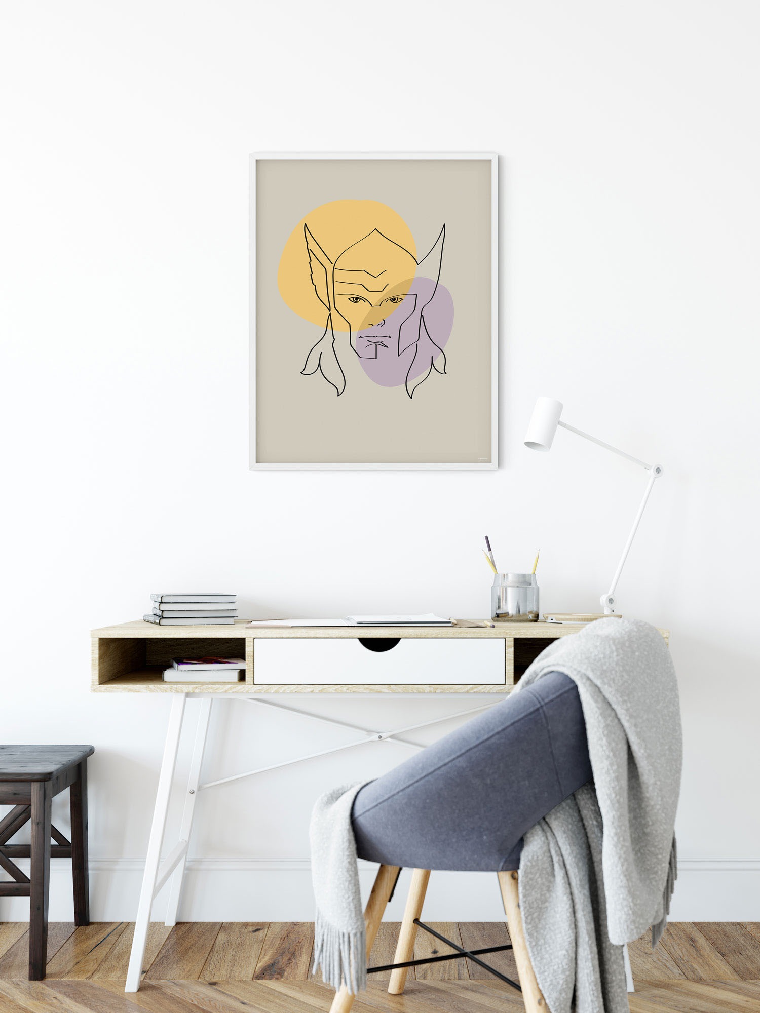 Komar Bild »Soulful Sanctuary Thor Head« Natur 1 Stk. tlg. Wandbild zur Dekoration im Kinderzimmer - ohne Rahmen