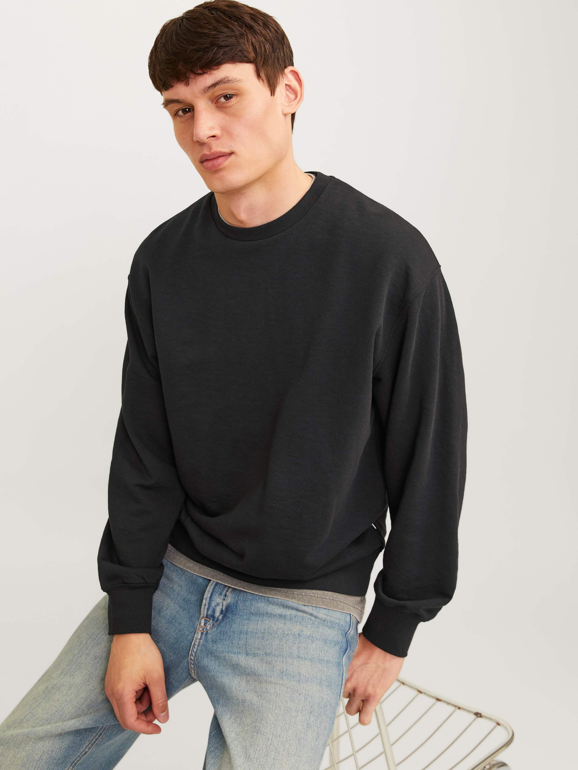 Jack & Jones Sweatshirt »JJECHARGE SWEAT CREW NECK NOOS«, mit Rippbündchen