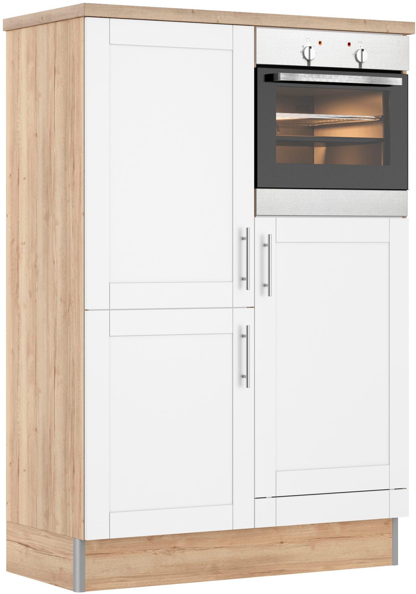 KOCHSTATION Küche »KS-Ahus, Hochschrankmodul«, Breite 120 cm,wahlweise mit E-Geräten,Soft-Close-Funktion