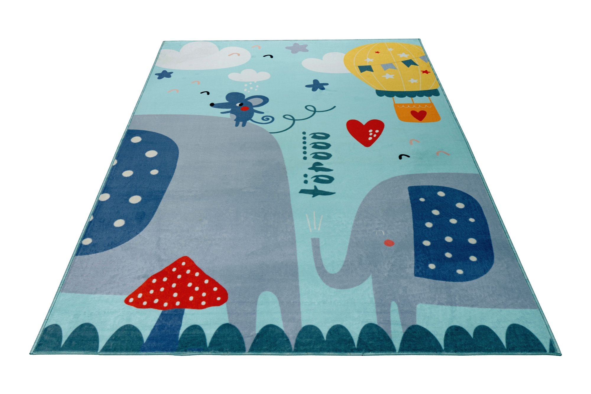 Obsession Kinderteppich »Magic Kids ML 105«, rechteckig, 8 mm Höhe, niedliches Elefanten Motiv, waschbar, Kinderzimmer