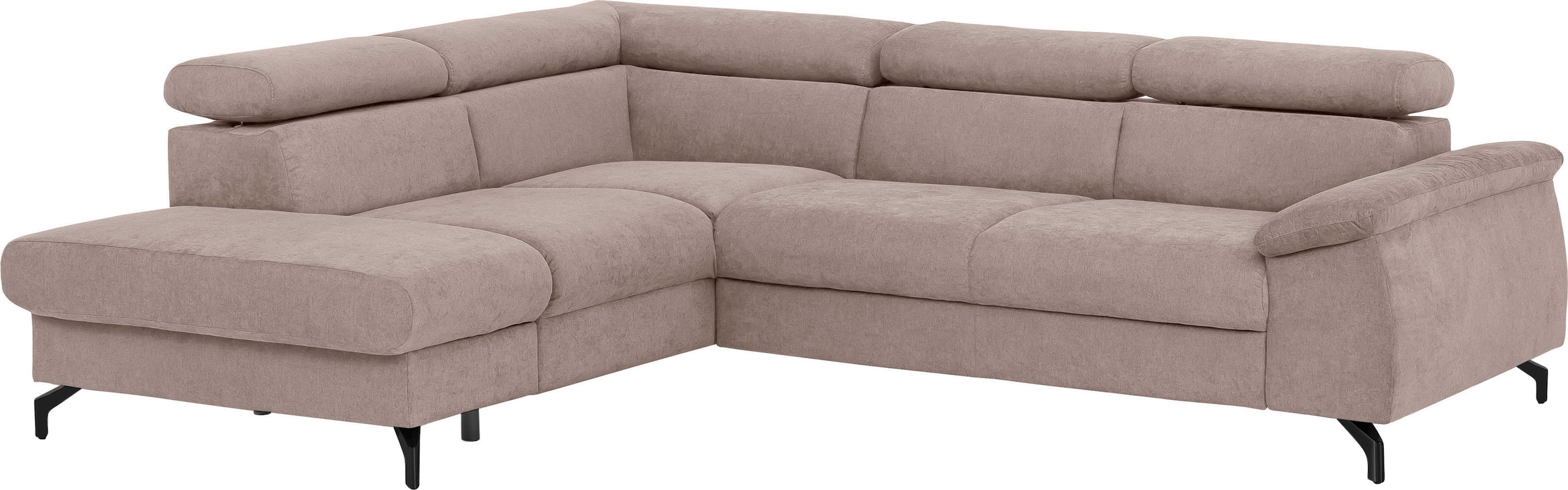 COTTA Ecksofa »Komaris L-Form«, inklusive Kopfteilverstellung, wahlweise Bettfunktion/Bettkasten