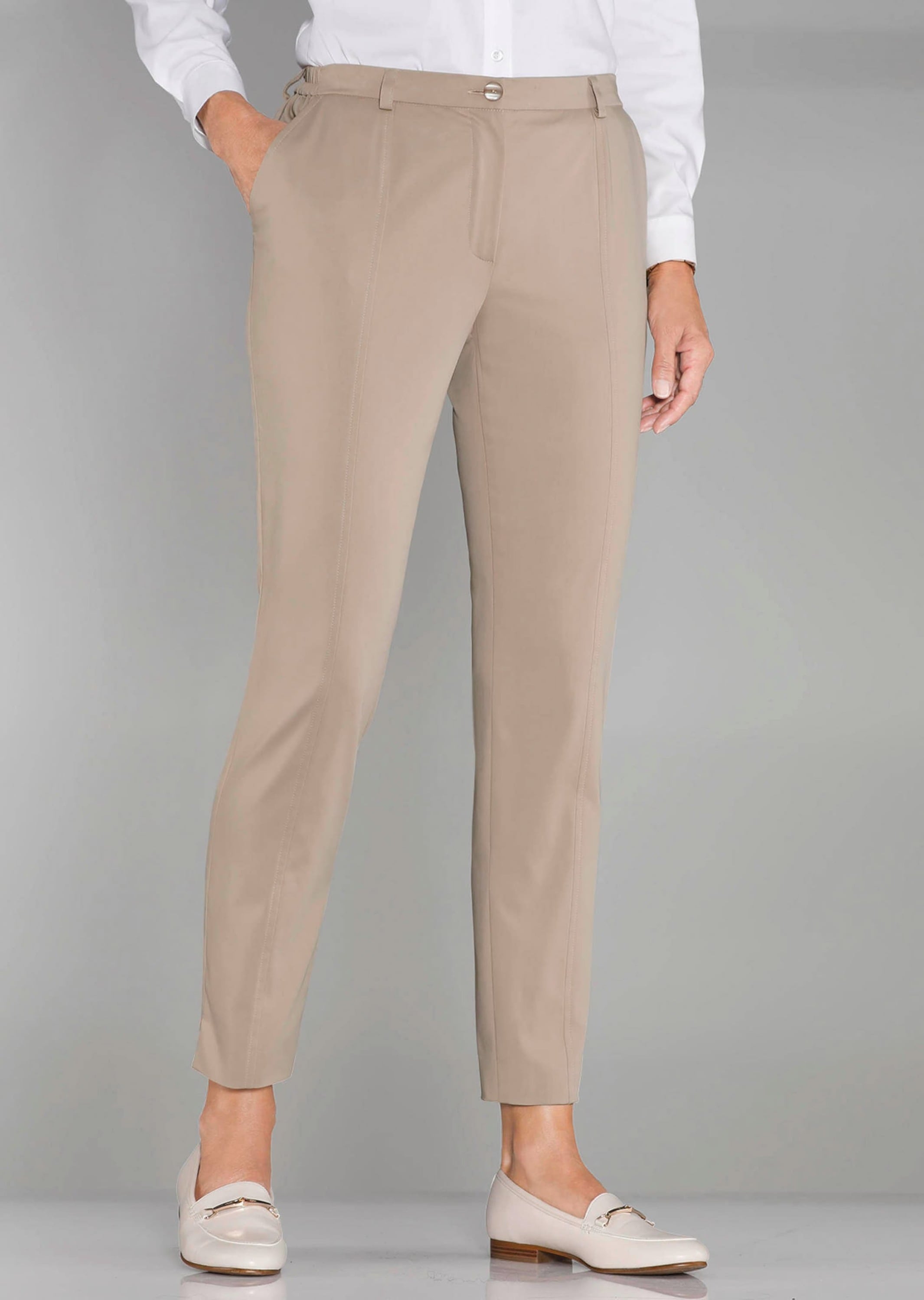 GOLDNER Stoffhose »Sportive Hose Carla aus trageangenehmen Satin«