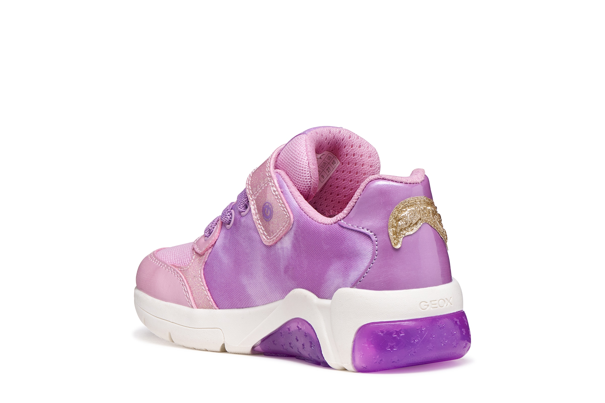 Geox Sneaker »J FADINLIGHT GIRL DISNEY PRINCESS RAPUNZEL«  Halbschuh mit Blinkfunktion, Größenschablone zum Download