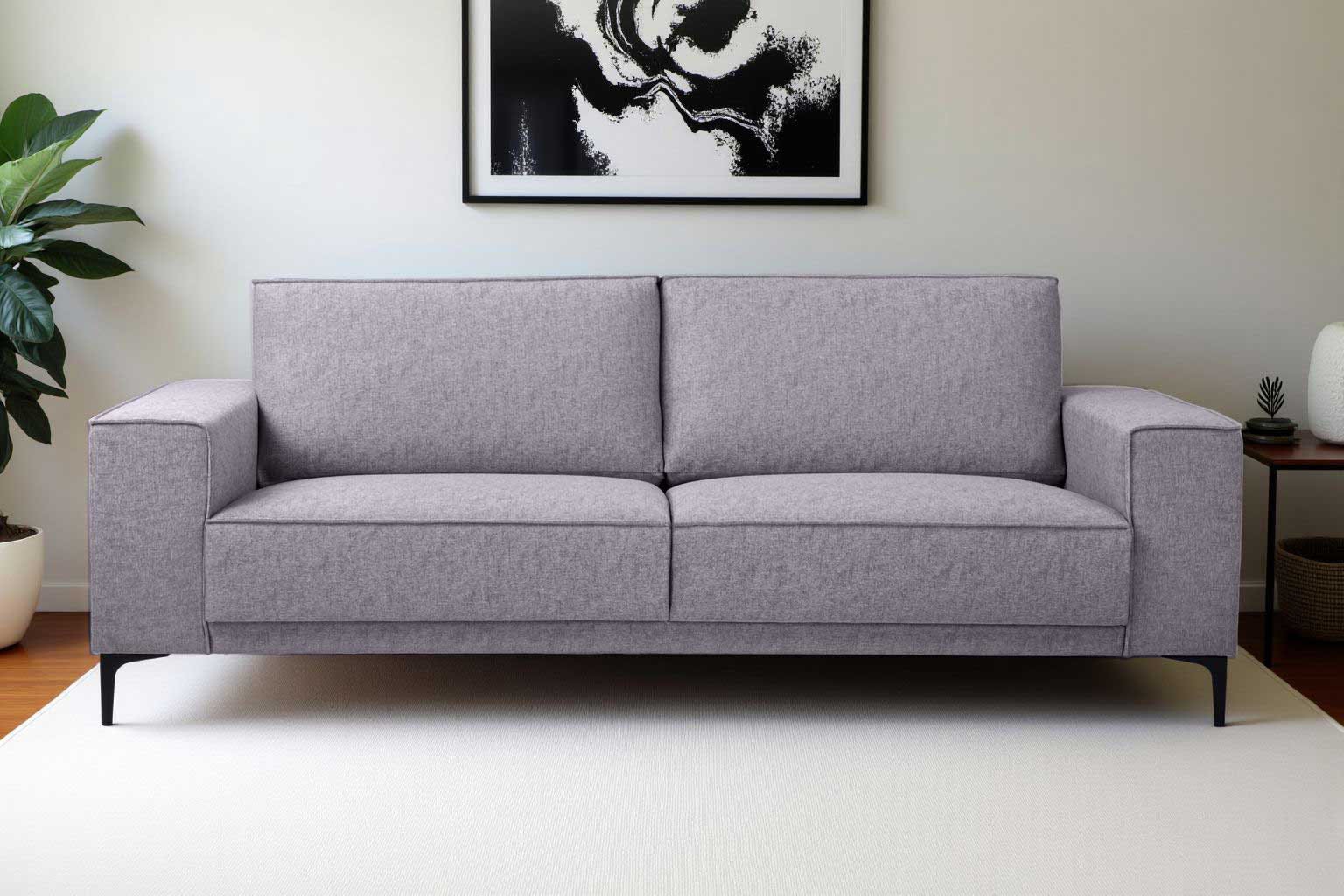 OTTO home 3-Sitzer »OLAND, B: 224 cm - Skandi-Design« 224 cm, Wellenunterfederung, Skandi-Design, Metallfüße