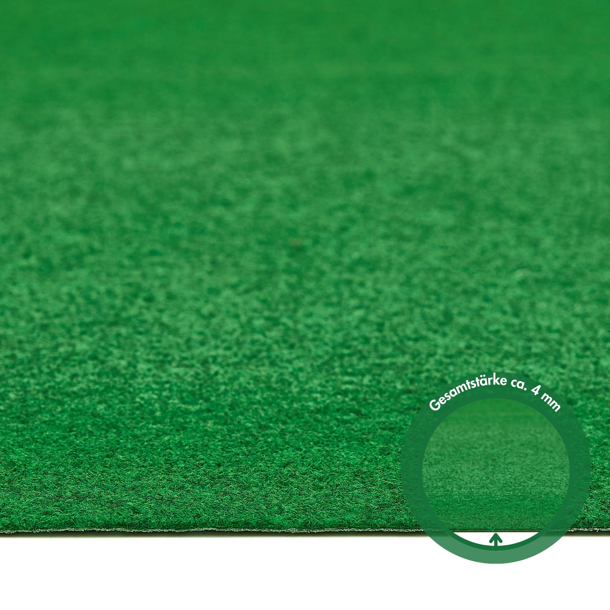 Andiamo Kunstrasen »Field, Made in Belgium« rechteckig 4 mm Höhe für Balkon & Terrasse, mit Drainage-Noppen, Nadelfilz-Optik