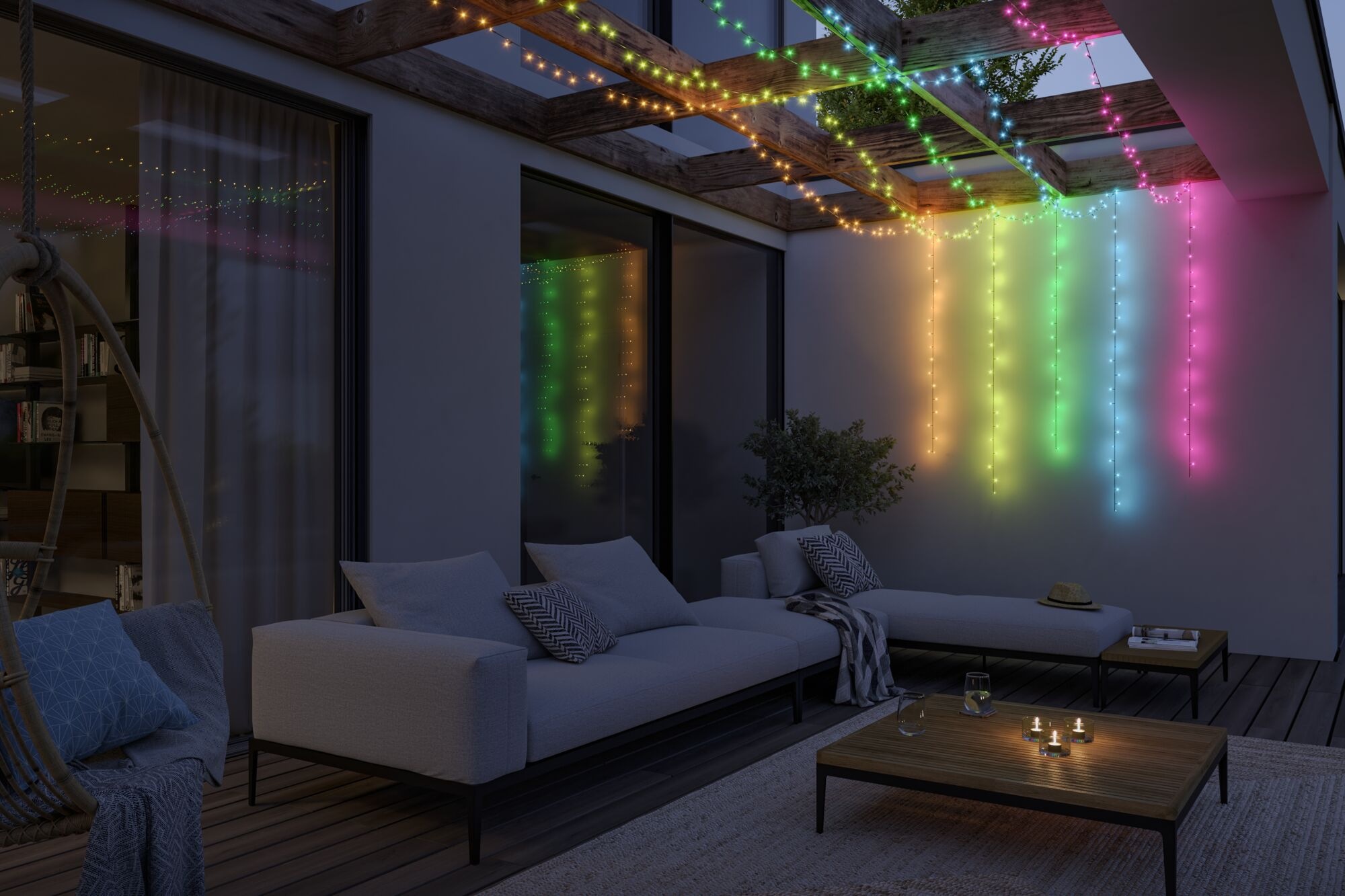Paulmann LED-Lichterkette »Yuna IP44 Schwarz« 1 Stk.-flammig dimmbar