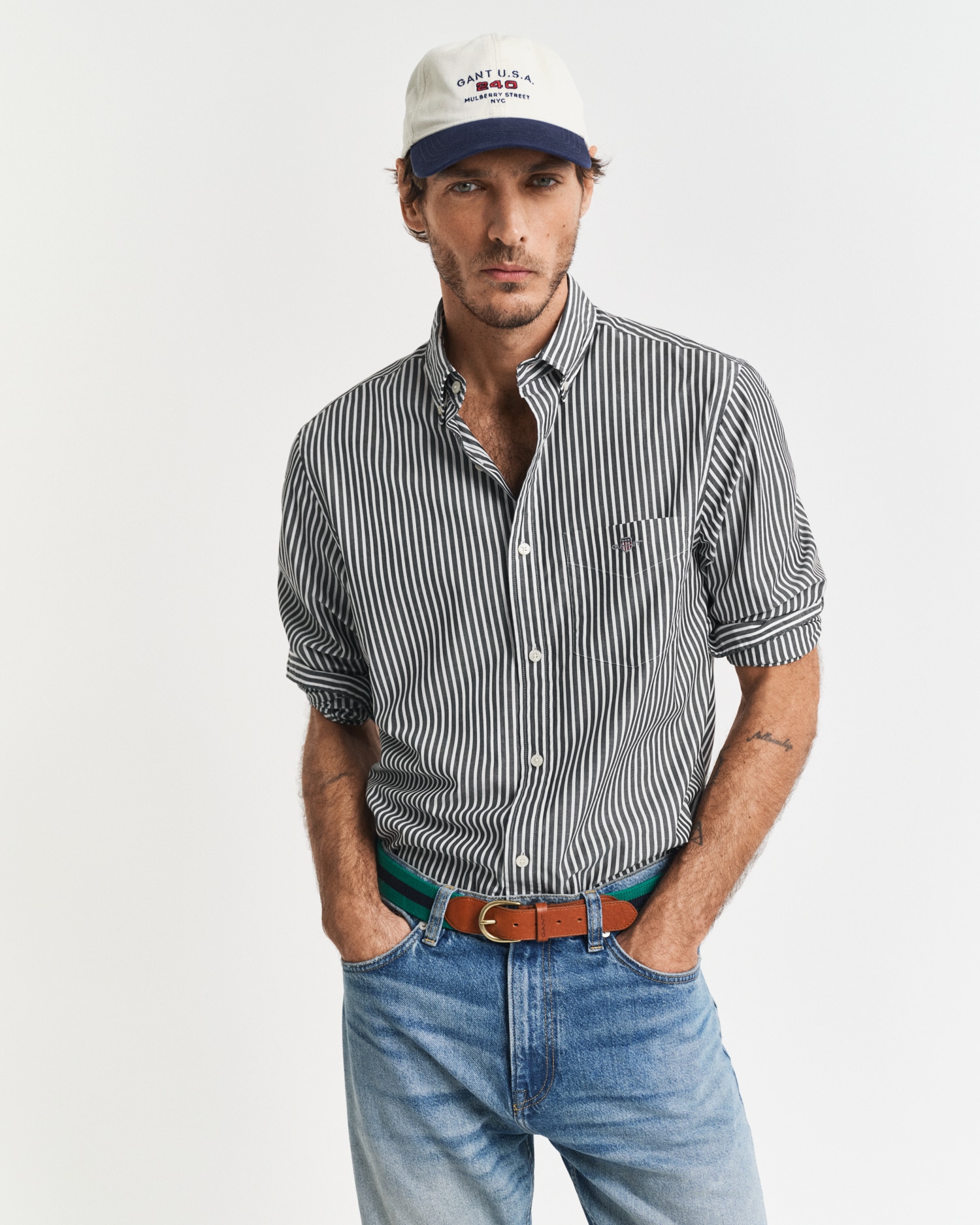 Gant Langarmhemd »REG POPLIN STRIPE SHIRT«