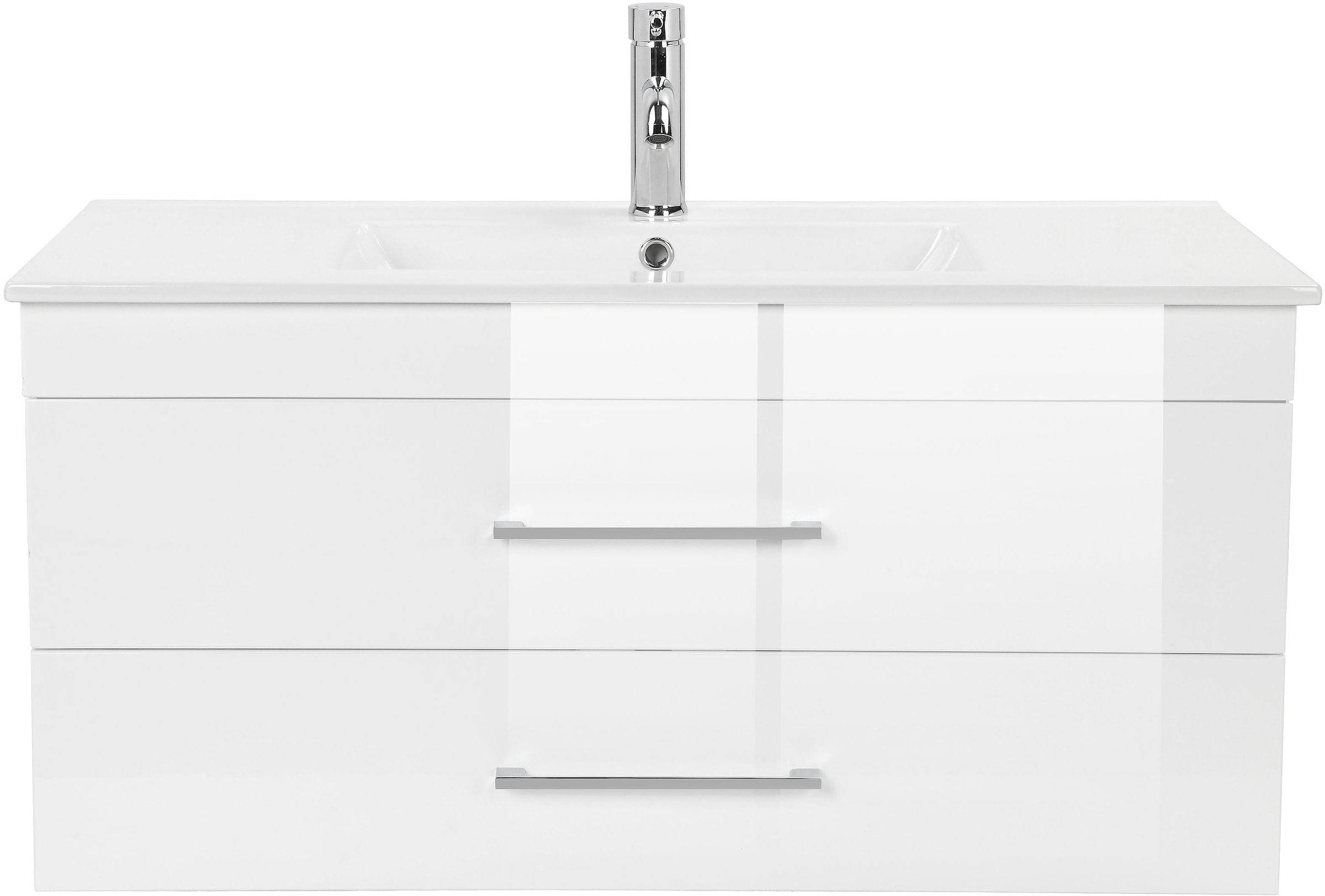 welltime Waschtisch »Florenz«, Waschplatz mit 2 Auszügen und Softclose Breite 100cm
