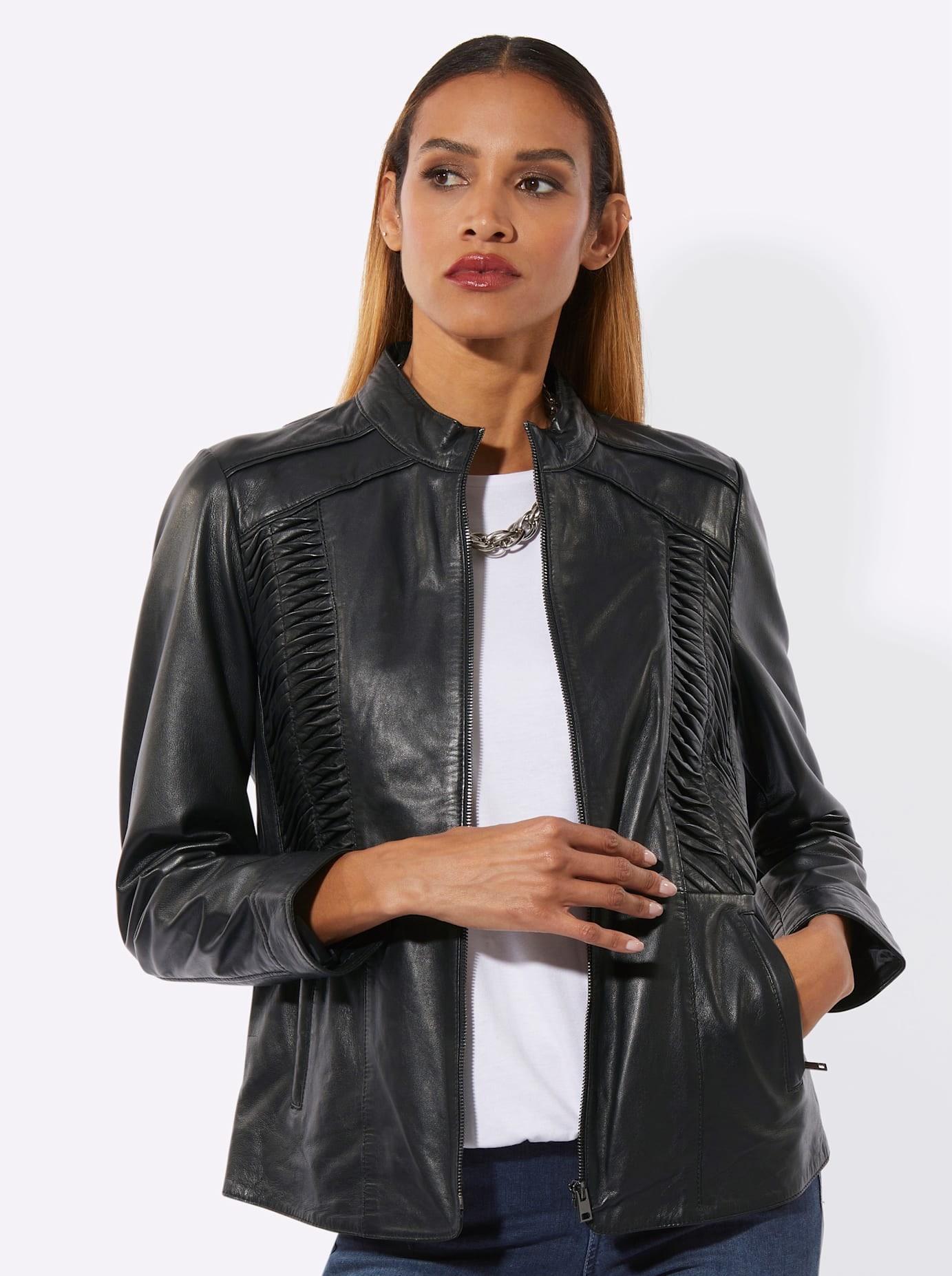 Mainpol Lederblazer »Lammnappa-Lederblazer«