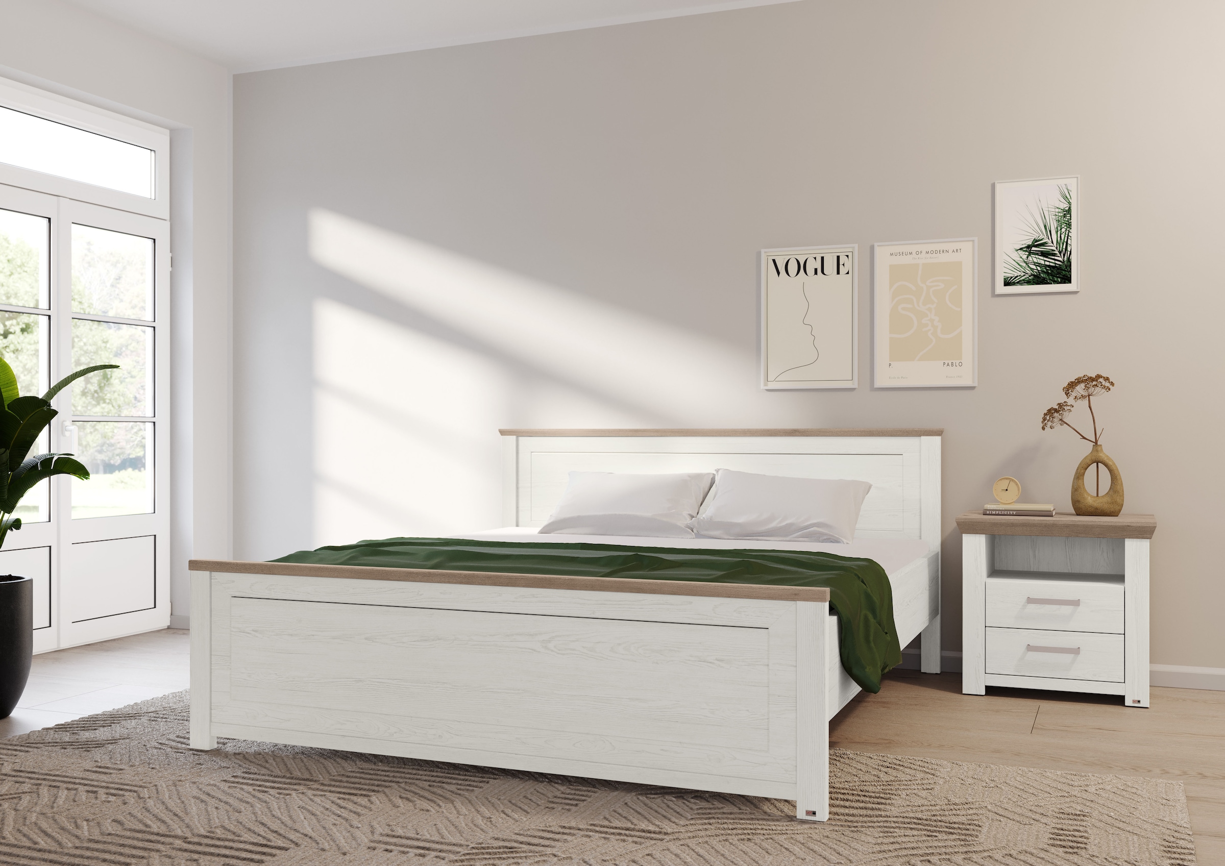 set one by Musterring Nachtkommode »York Schlafen« 1 Stk. tlg. mit zwei Schubkästen und offenem Fach, zwei Farbvarianten, B65 x T42cm