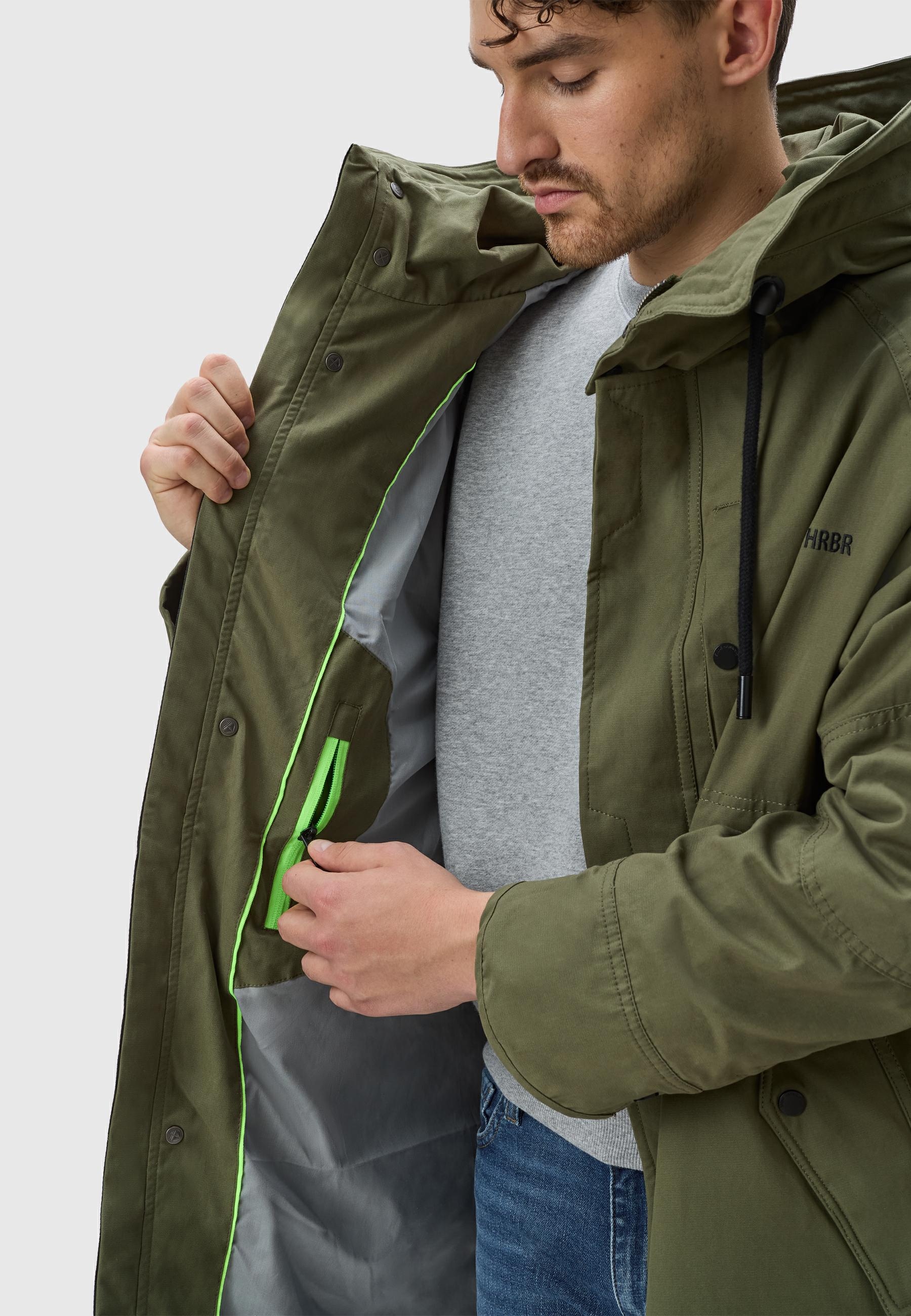 Stone Harbour Kurzmantel »Kurzmantel Yaroon«, Cooler Herren Übergangsmantel mit großer Kapuze