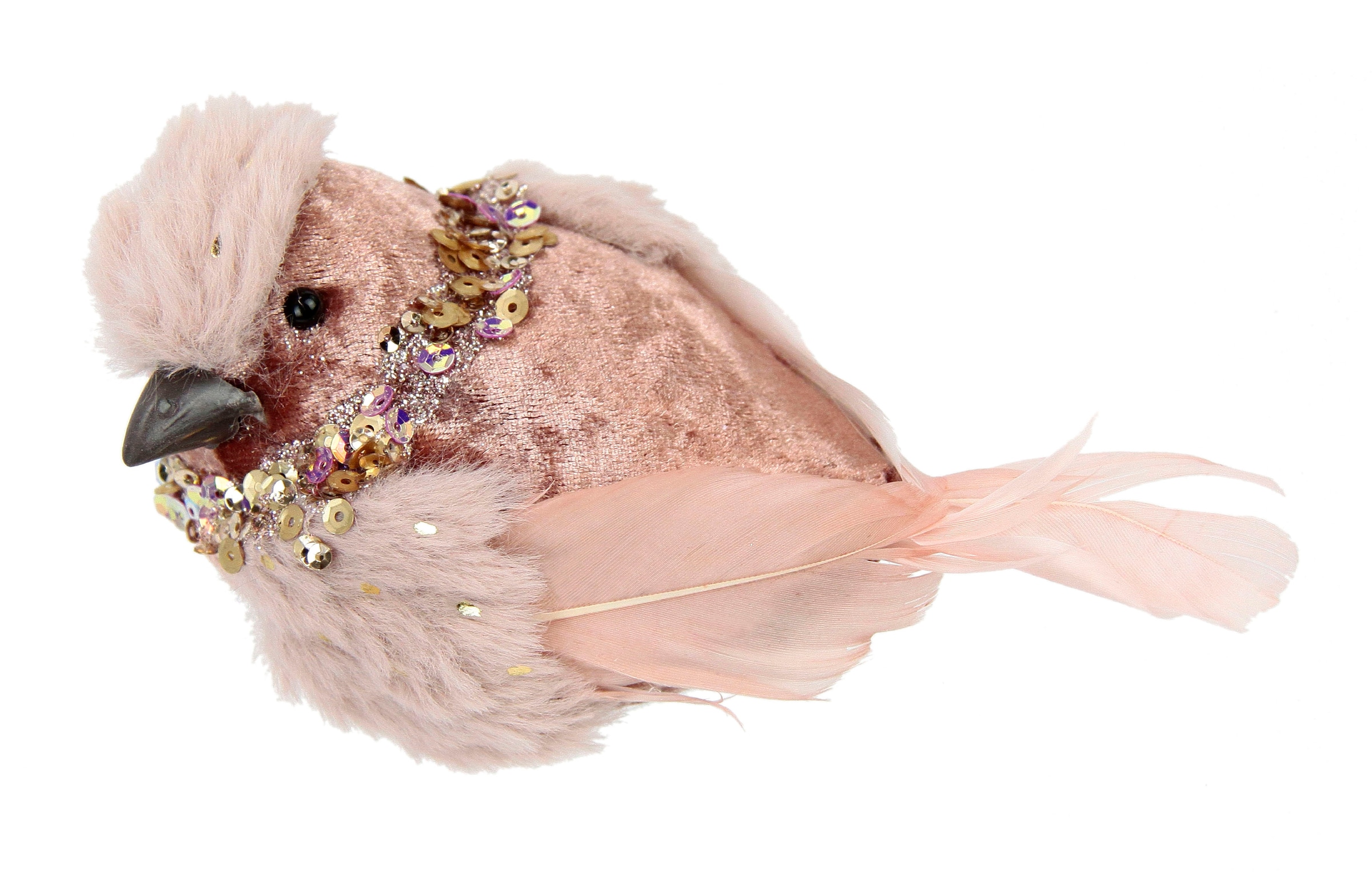 I.GE.A. Dekofigur »Vogel«, Dekovogel Glamour-Pailletten, auf kaufen Plüsch, Raten Aus mit