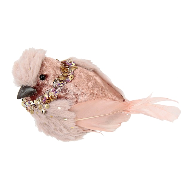 I.GE.A. Dekofigur »Vogel«, Aus Plüsch, mit Glamour-Pailletten, Dekovogel  auf Raten kaufen