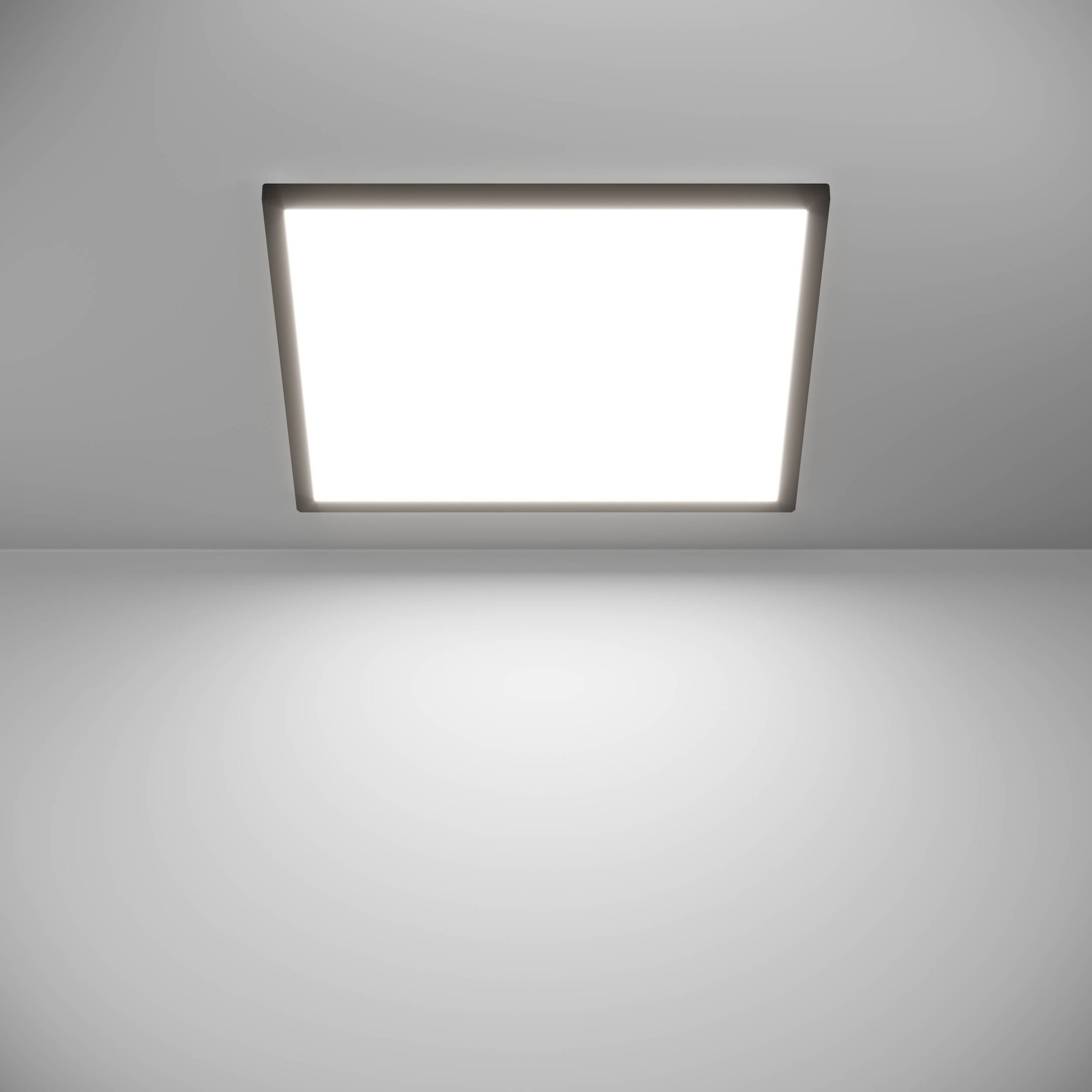 EGLO Deckenleuchte »Rovito-Z Deckenlampe, ZigBee 3.0, Kunststoff, Badezimmerlampe, IP44« LED-Modul 1 Stk. Kaltweiß | RGB Wand-/Deckenleuchte - L50 x B50 x H3,2 cm - schwarz - 17W inkl.