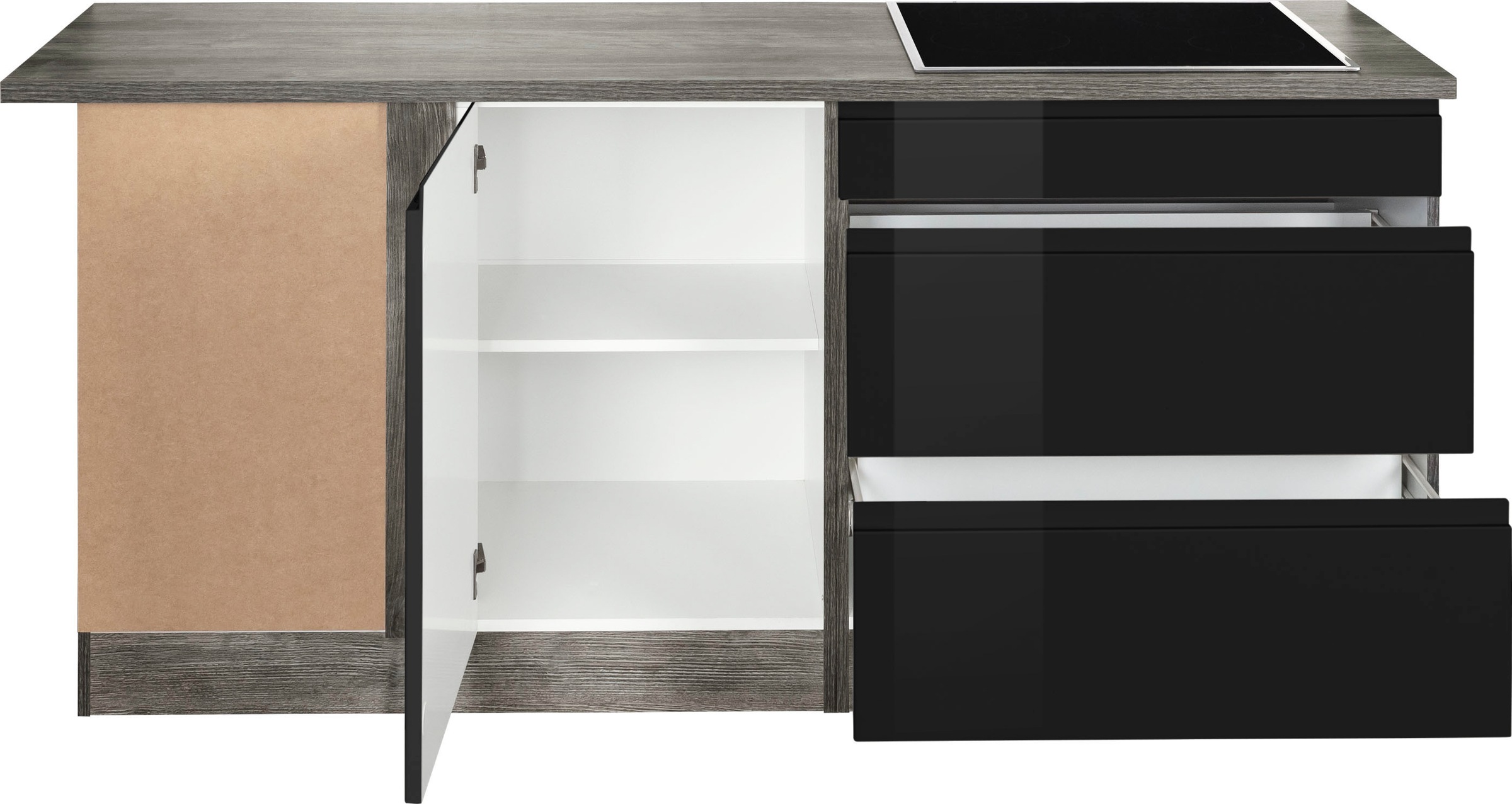 KOCHSTATION Winkelküche »KS-Virginia«, Stellbreite 230/190 cm, mit E-Geräten