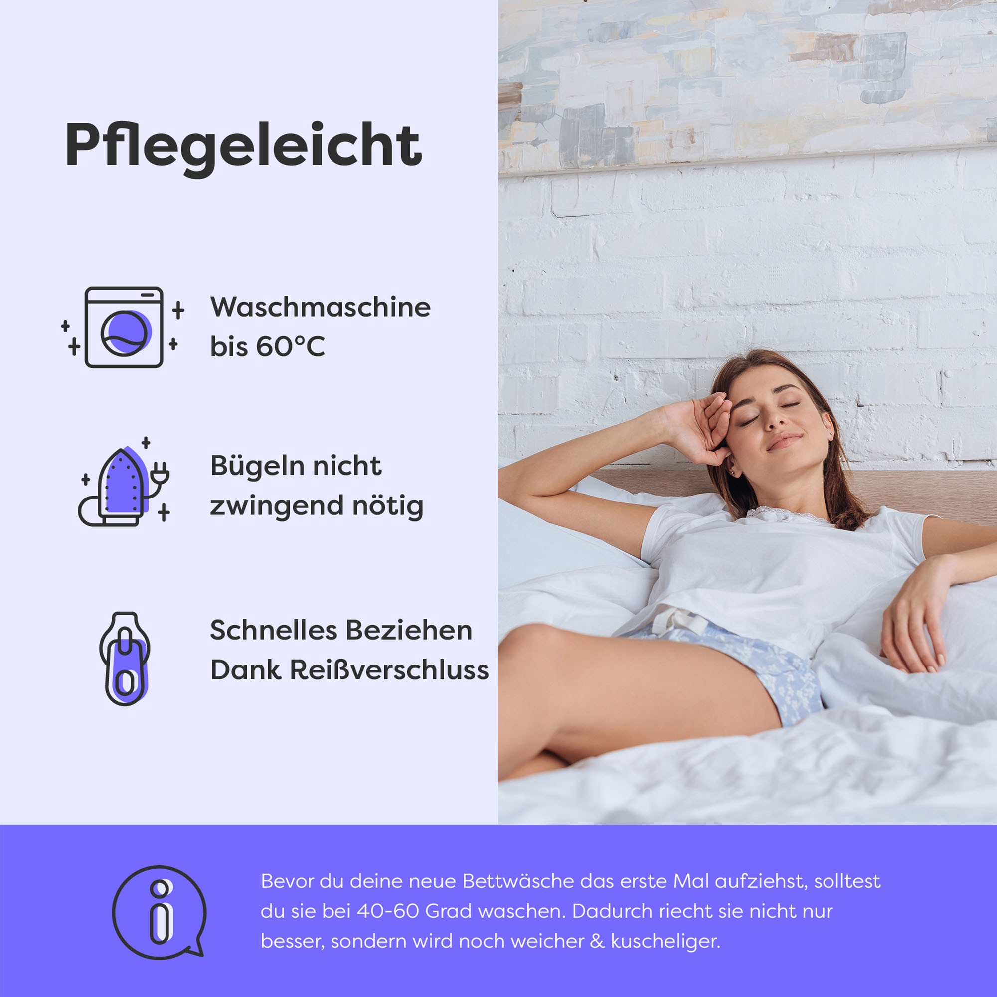 Wolkenfeld Kissenbezug »Mikrofaser Kissenbezug - Allergiker Kopfkissenbezug - unfassbar weich« Größe 80x80, 40x80 und 70x90 cm; versteckter Reißverschluss