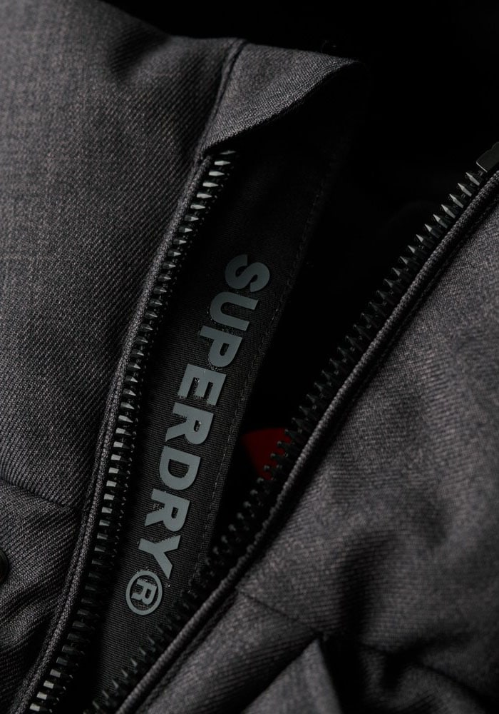 Superdry Steppjacke »HOODED TWEED SPORTS PUFFER JKT«, mit Kapuze