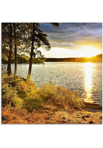 Artland Glasbild »Sonnenuntergang über See Algonquin Park«, Sonnenaufgang &... kaufen