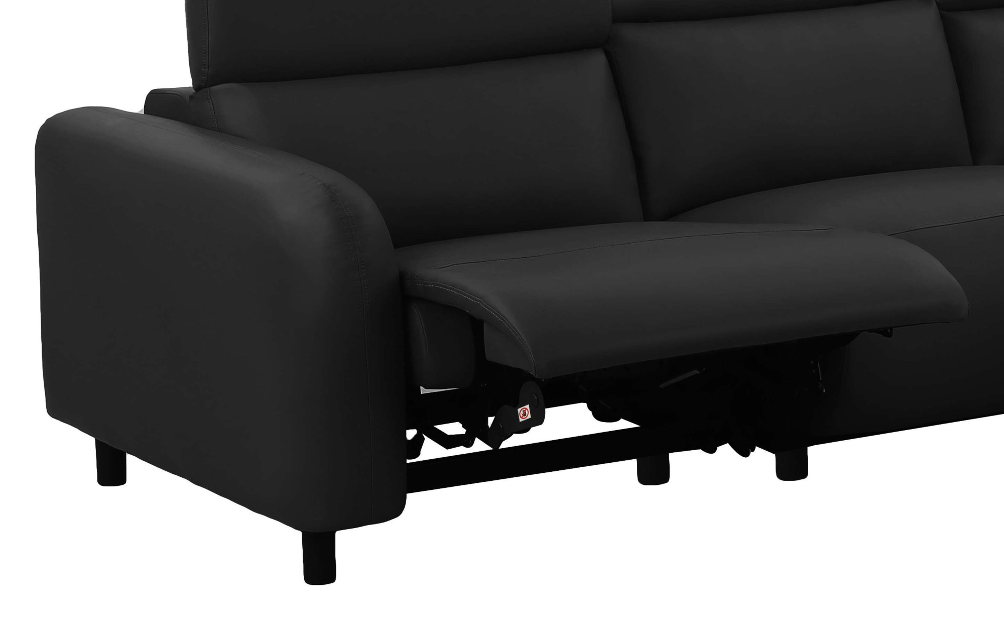 Home affaire Ecksofa »SKAANE Lederoptik, L-Form, 274 cm, manuelle u. elektrische Funktion,«, rundes Design, Kopfteilverstellung, Federkernpolsterung