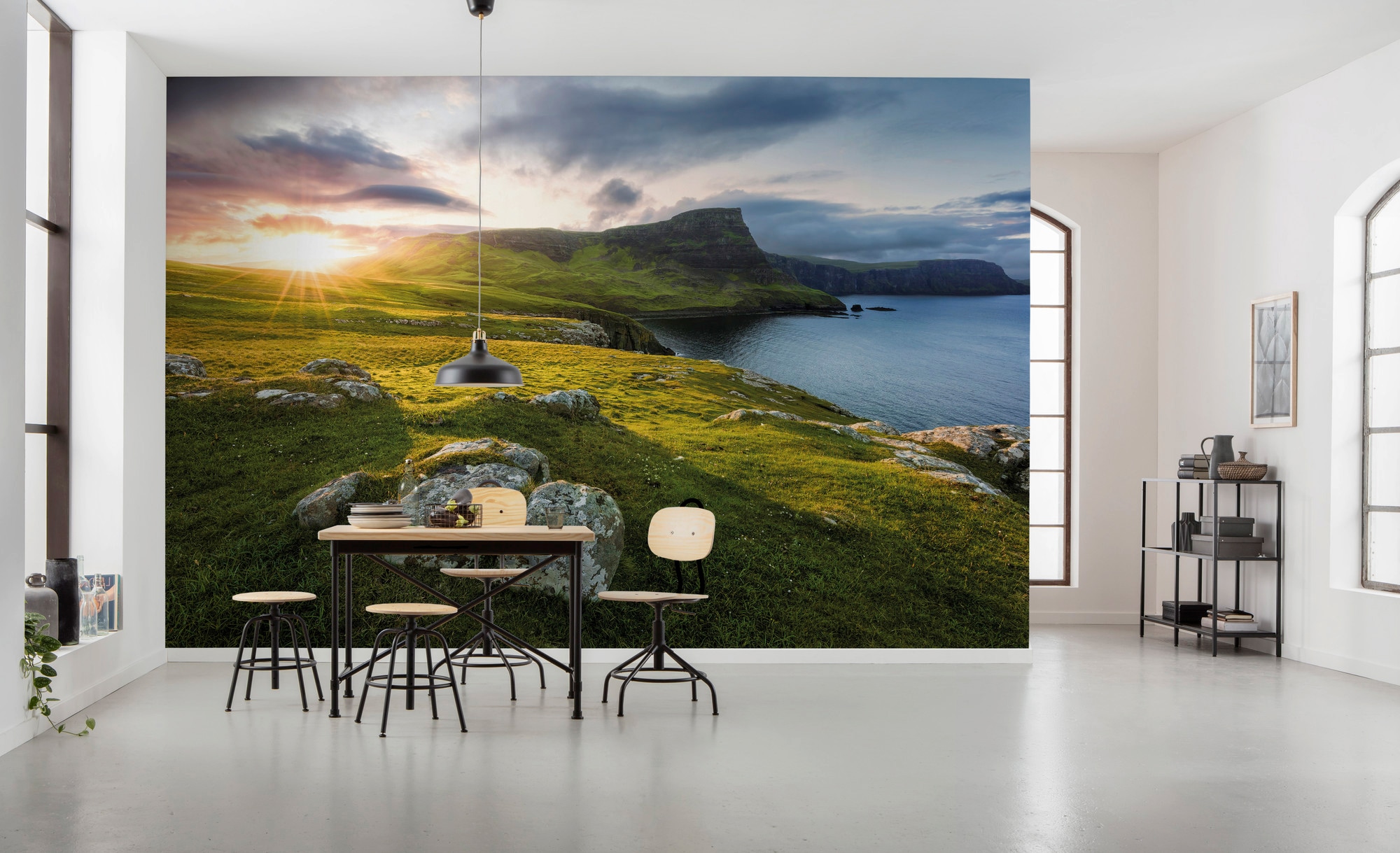 Komar Vliestapete »Digitaldruck Vlies - Scottish Paradise - Größe 450 x 280 cm«, bedruckt, Wohnzimmer, Schlafzimmer
