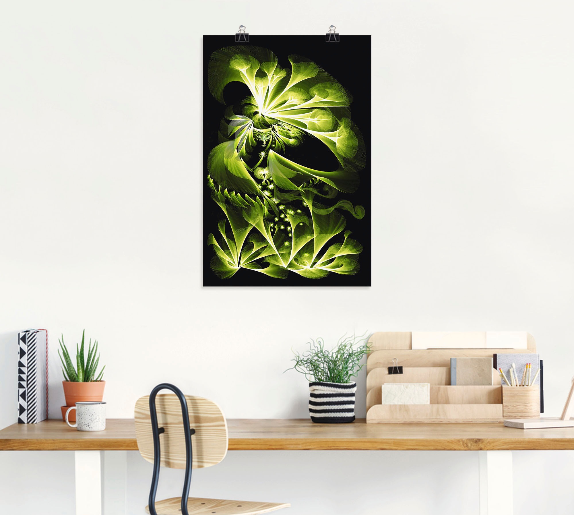Artland Poster »Grüne Gartenfee«, klassische Fantasie, (1 St.), als Alubild, Leinwandbild, Wandaufkleber oder Poster in versch. Größen