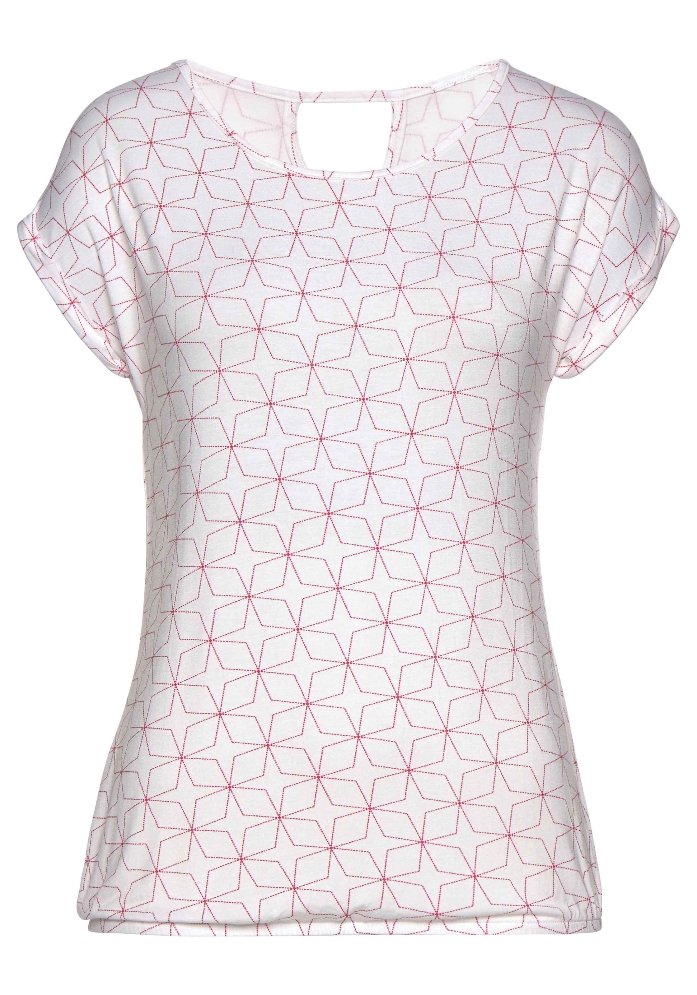 LASCANA T-Shirt, (2er-Pack), mit kleinem Cut-Out im Nacken bei ♕