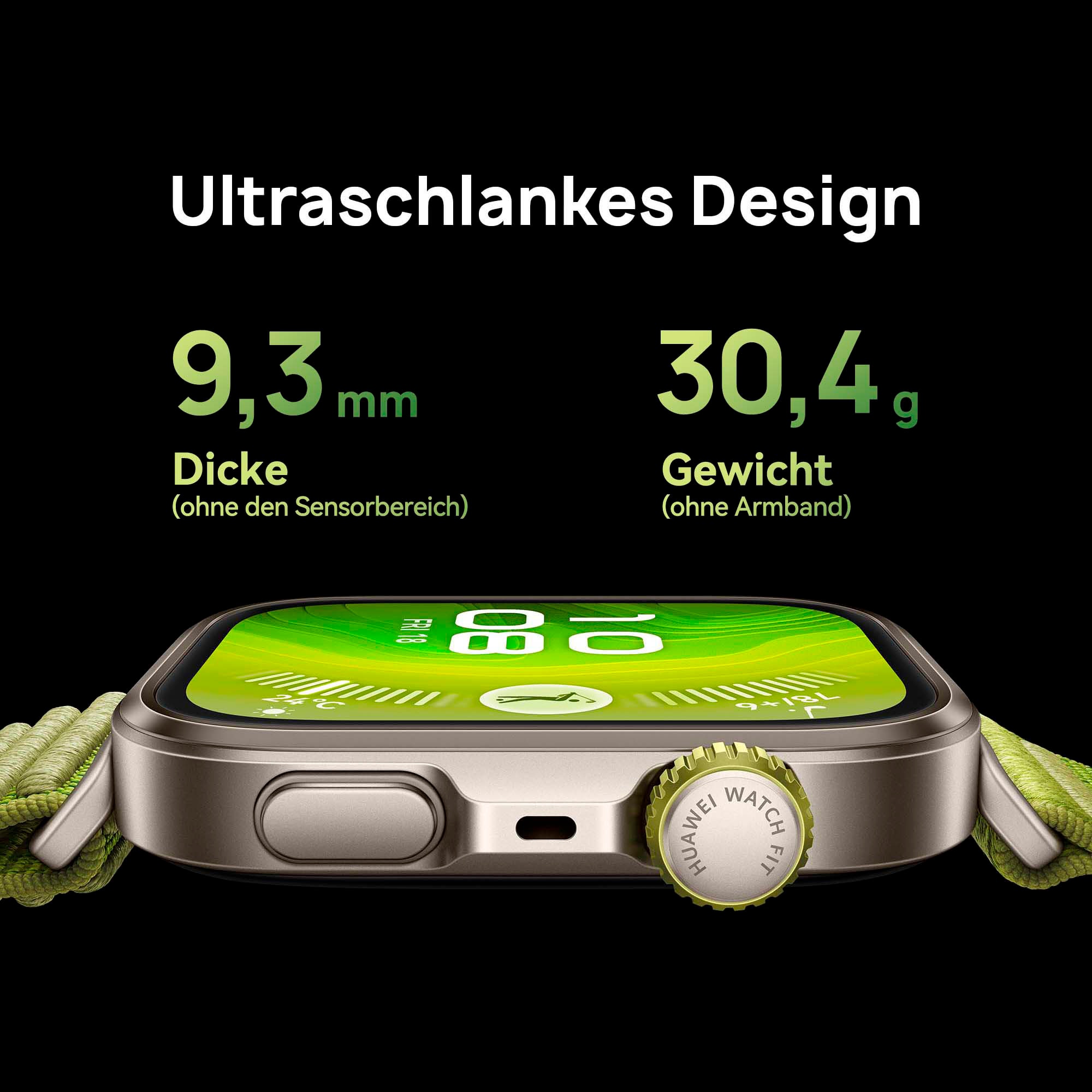 Huawei Smartwatch »WATCH FIT 4 Pro, 1,82 Zoll AMOLED-Farbdisplay«, (4,6 cm / 1,82 Zoll), 4,00 GB, Outdoor-Sport, Saphirglas und Titan, bis zu 10 Tage Akkulaufzeit)