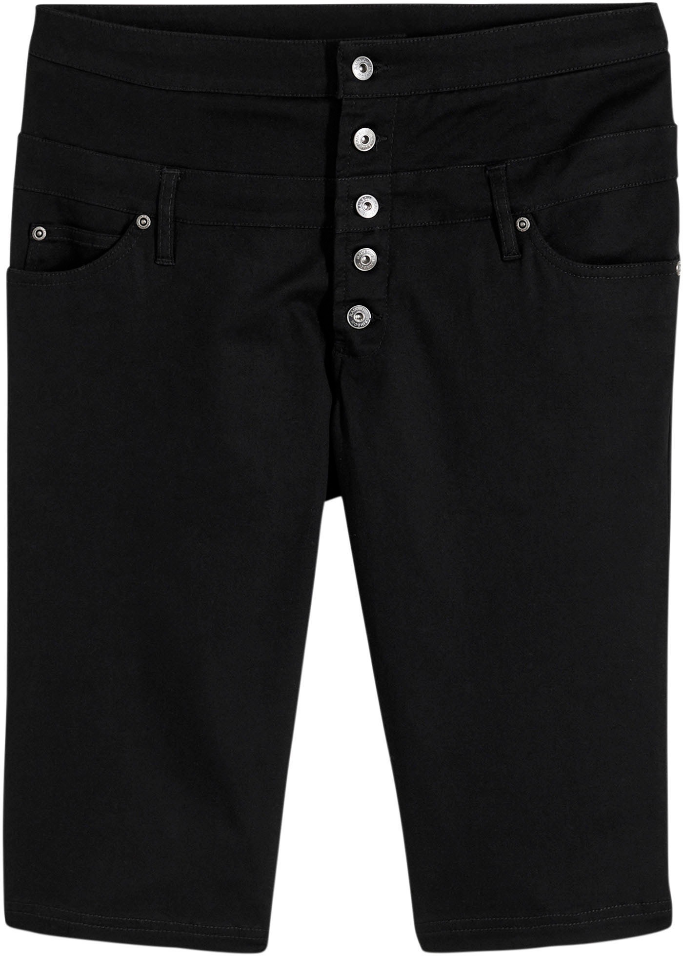 bonprix Bermudas  aus elastischem Baumwoll-Mix, Regular Fit Passform, hohe Taille