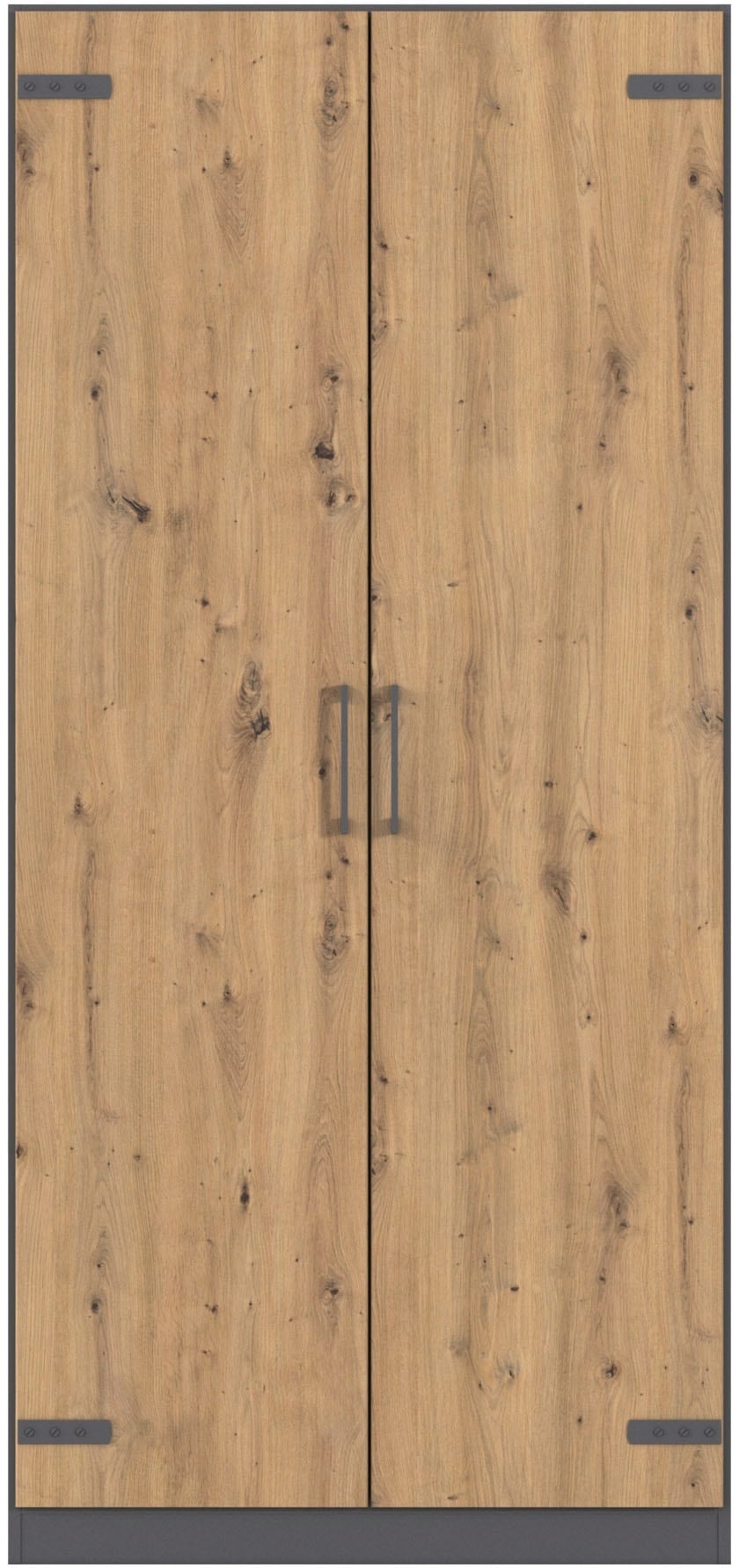 rauch Drehtürenschrank »Kleiderschrank Jugendzimmer Kinderzimmer Stauraum Topseller Holmes« mit Applikationen "Industrial Style"