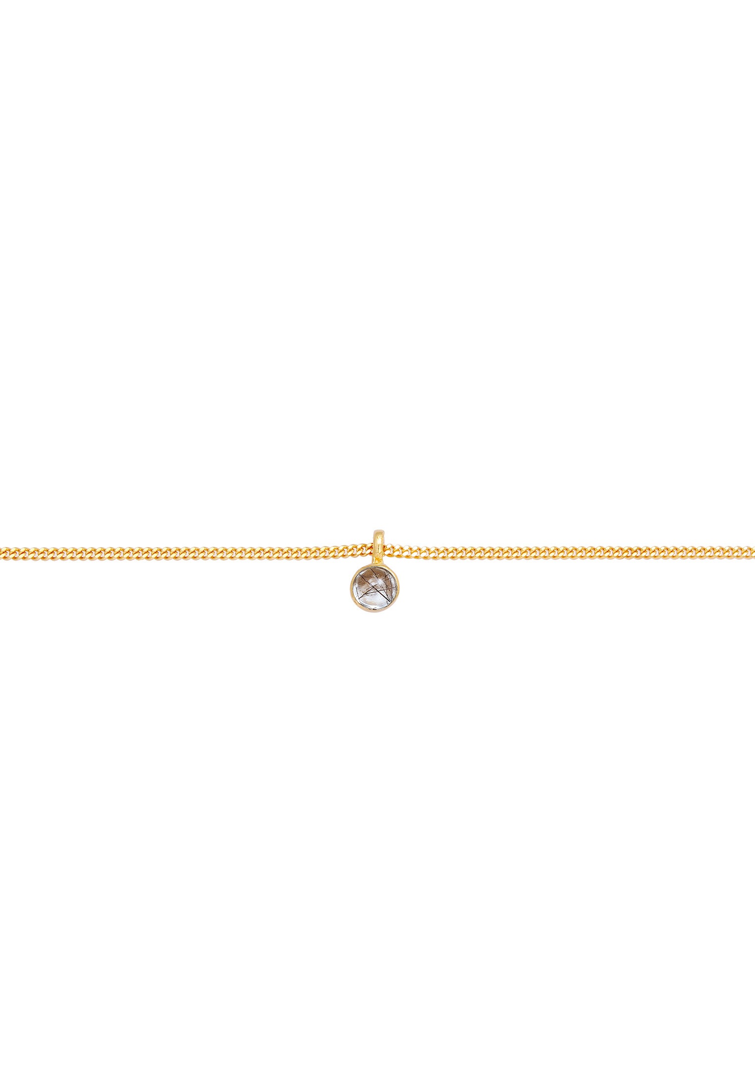 Elli Choker »Halskette Choker Turmalin Quarz Anhänger Rund 925 Silber«