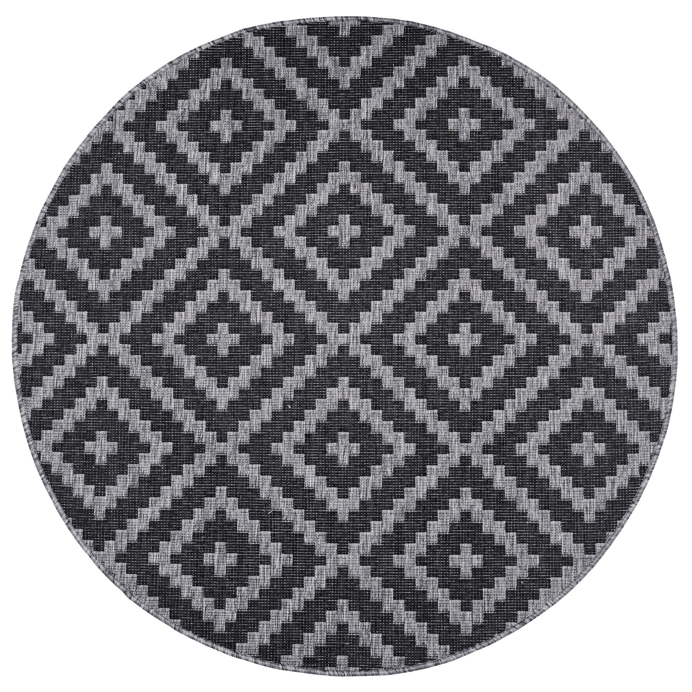 my home Teppich »Ronda Wendeteppich«, rund, 5 mm Höhe, Sisal-Optik, Flachgewebe, In- und Outdoor, geometrisches Boho Design