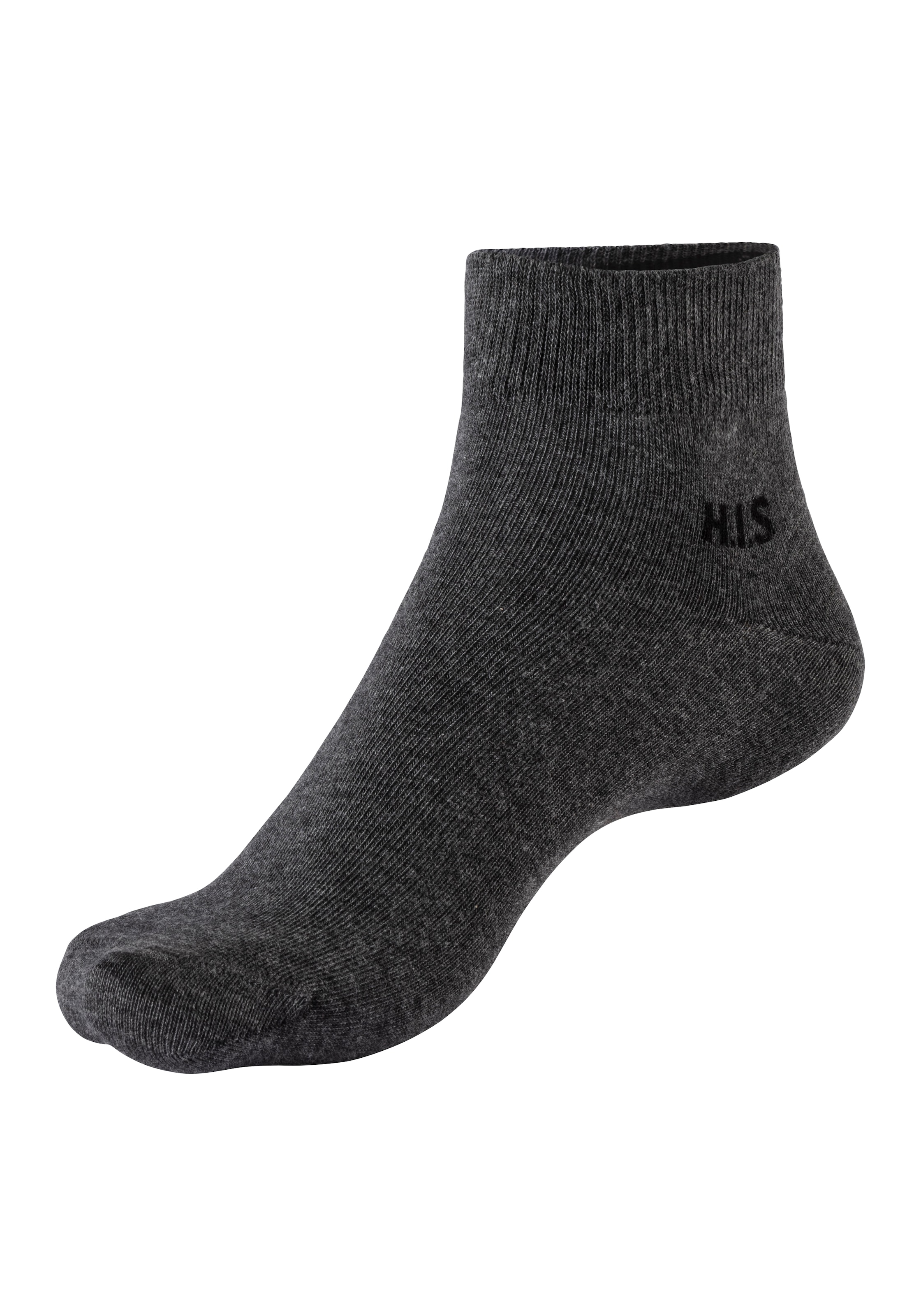 H.I.S Kurzsocken, (Packung, 10 Paar), mit farbigem Innenbund