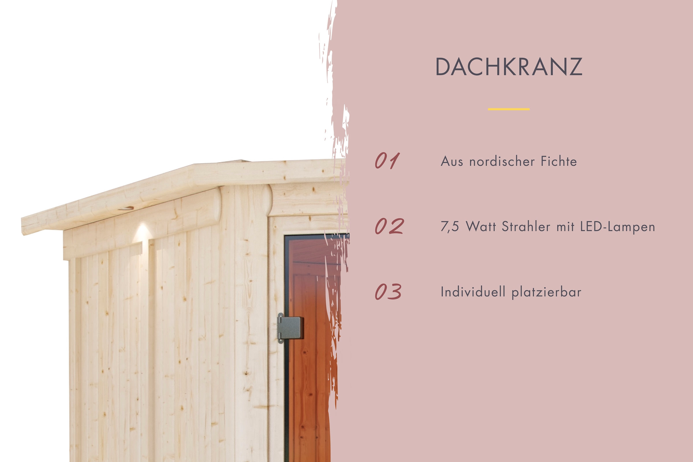 Karibu Sauna »Sanna 2« Set,  Ofen 9 kW Bio externe Strg easy