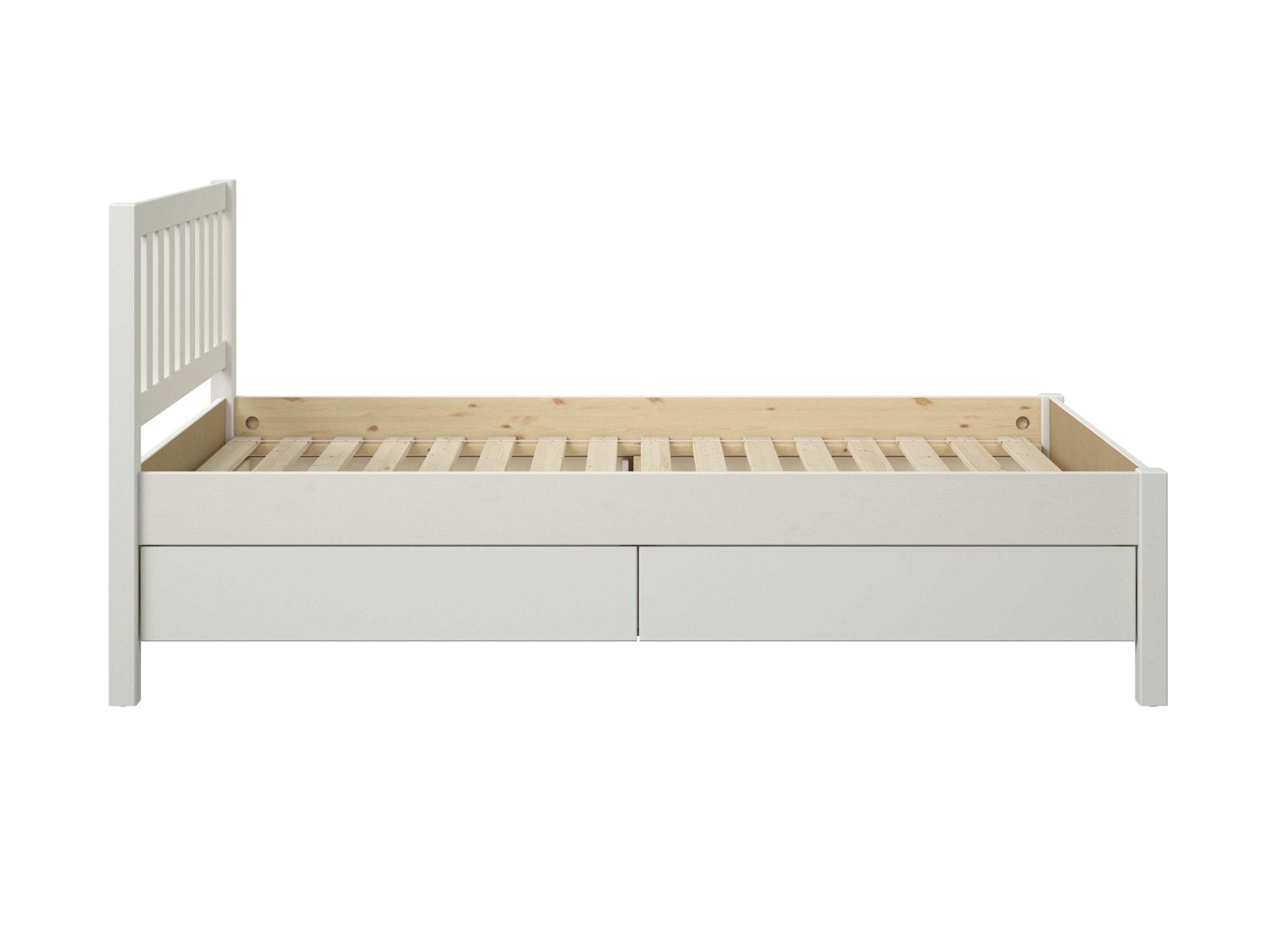 OTTO home Stauraumbett »Synnra, maximaler Stauraum, 4 Schubladen, Made in EU, Landhausstil« FSC® zertifiziert, Kassettenfront, Stauraumlösung und Komfort