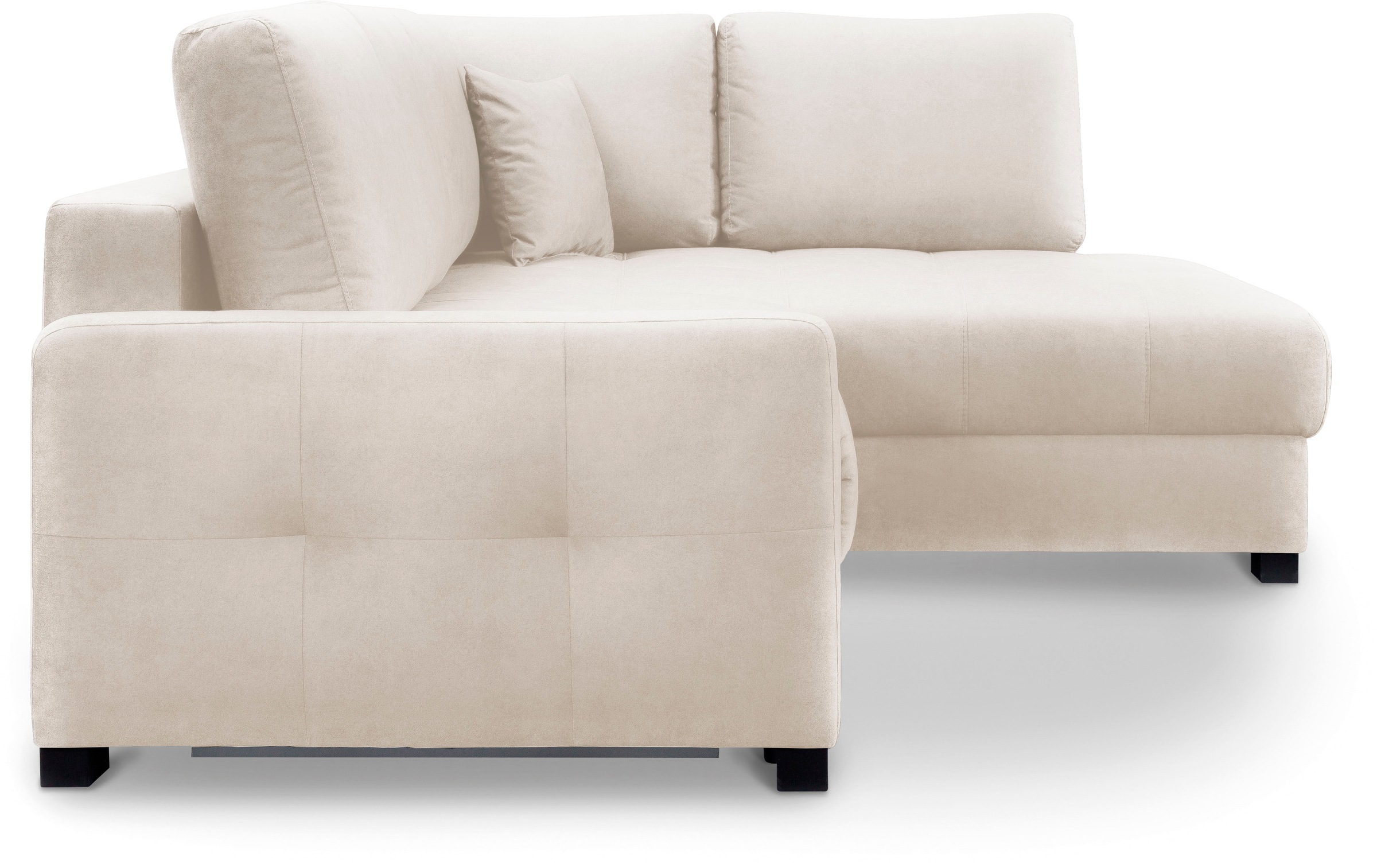 exxpo - sofa fashion Ecksofa »Chester, Boxspring Federkern-Polsterung für bequemeren Sitzkomfort« L-Form, schmale Armlehnen, Bettfunktion u. Bettkasten