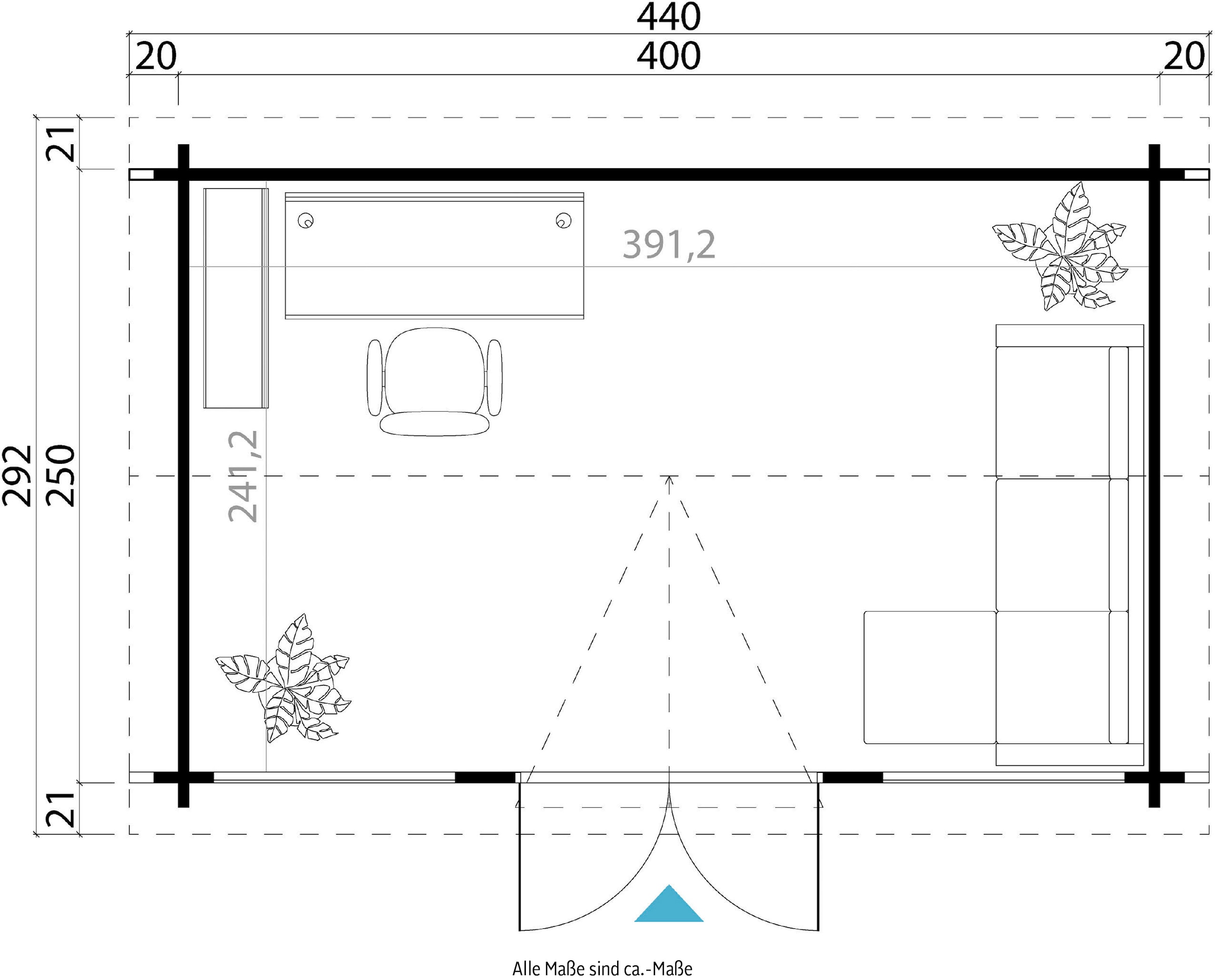LASITA MAJA Gartenhaus »KENSINGTON«, (Set, inkl. Fussbodenbretter zum verlegen)